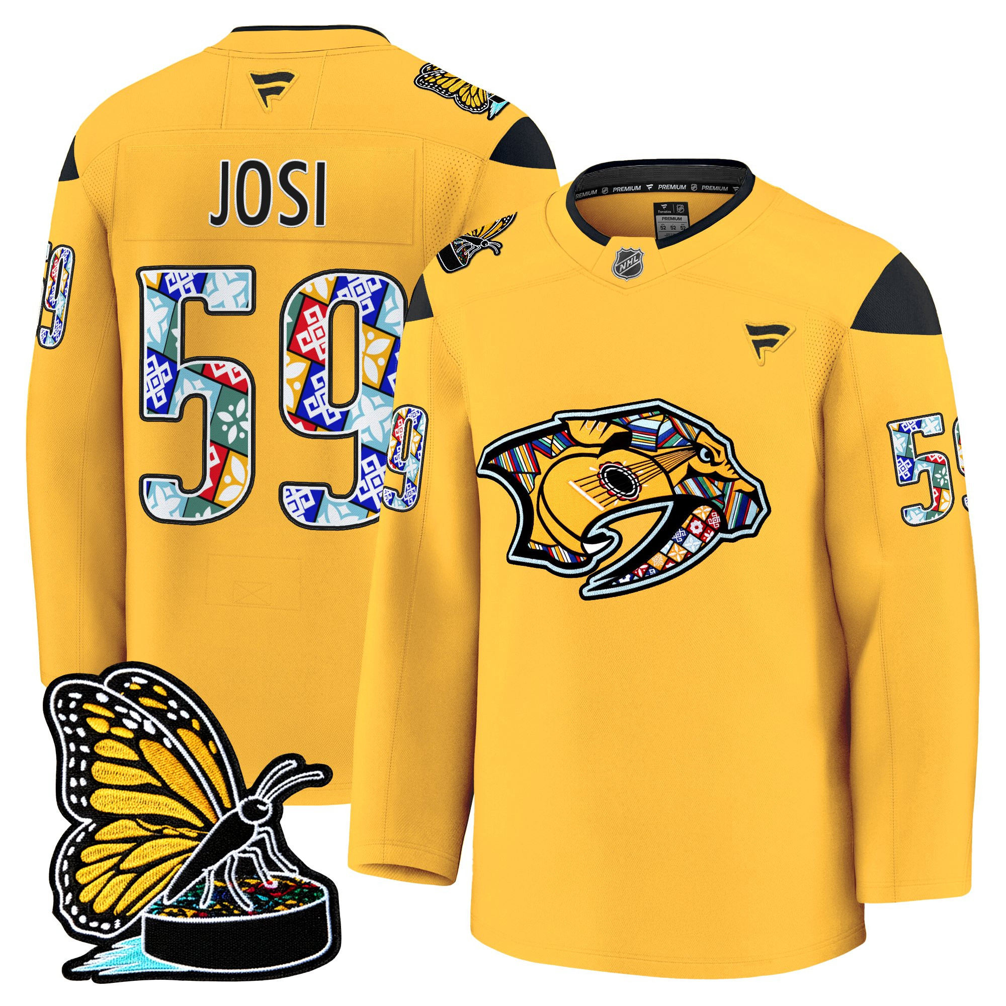 Men's Nashville Predators 2025 Hispanic Music Heritage Night Premium Jersey - All Stitched - Image 12