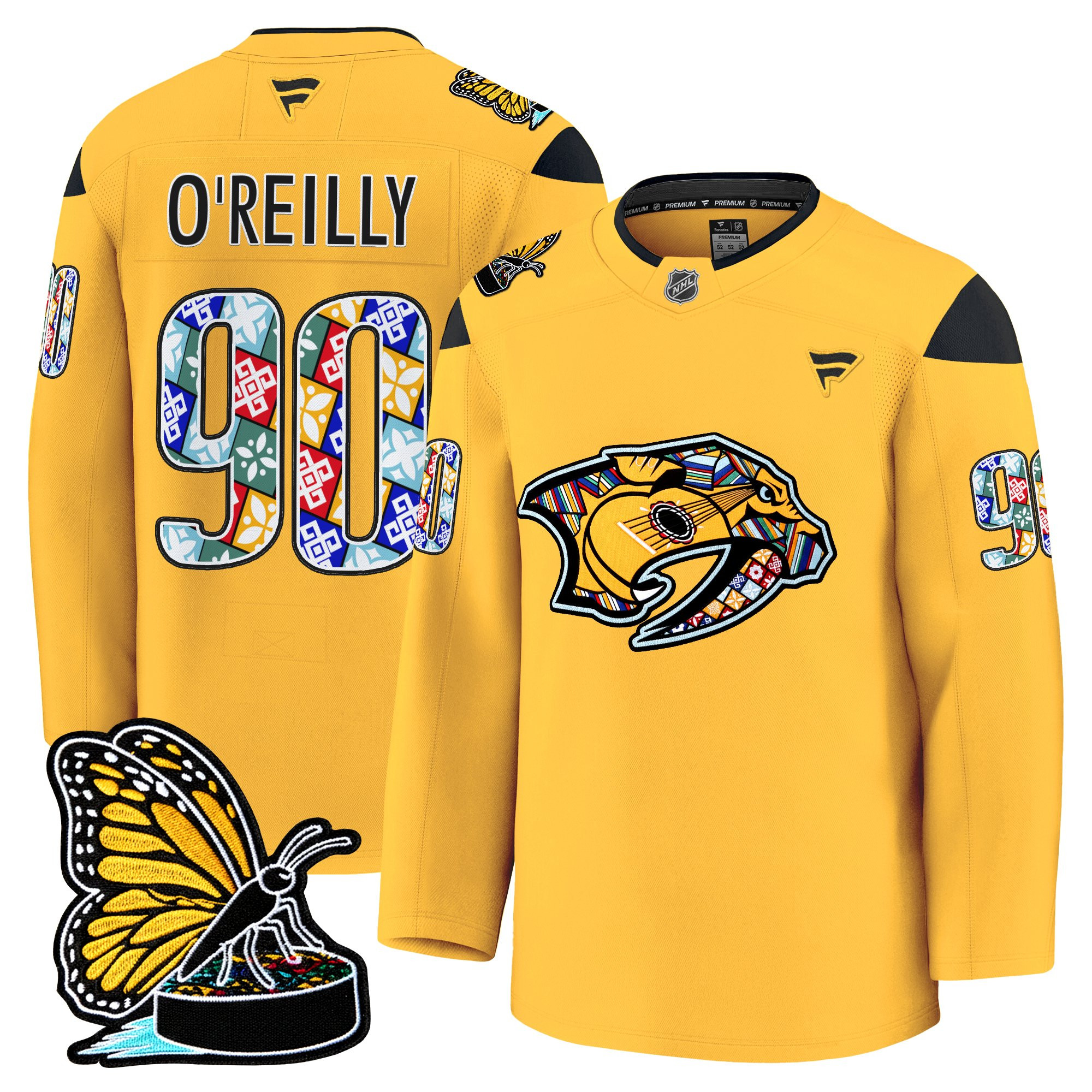 Men's Nashville Predators 2025 Hispanic Music Heritage Night Premium Jersey - All Stitched - Image 13