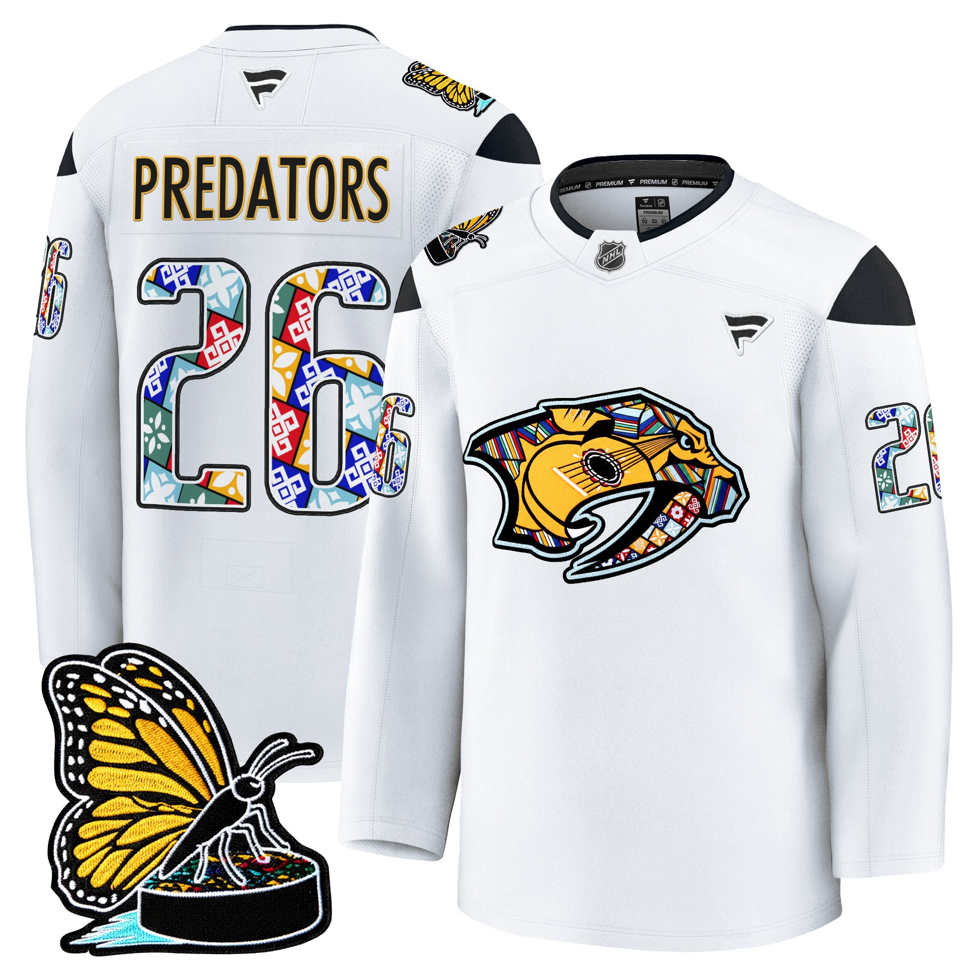 Men's Nashville Predators 2025 Hispanic Music Heritage Night Premium Jersey - All Stitched - Image 26