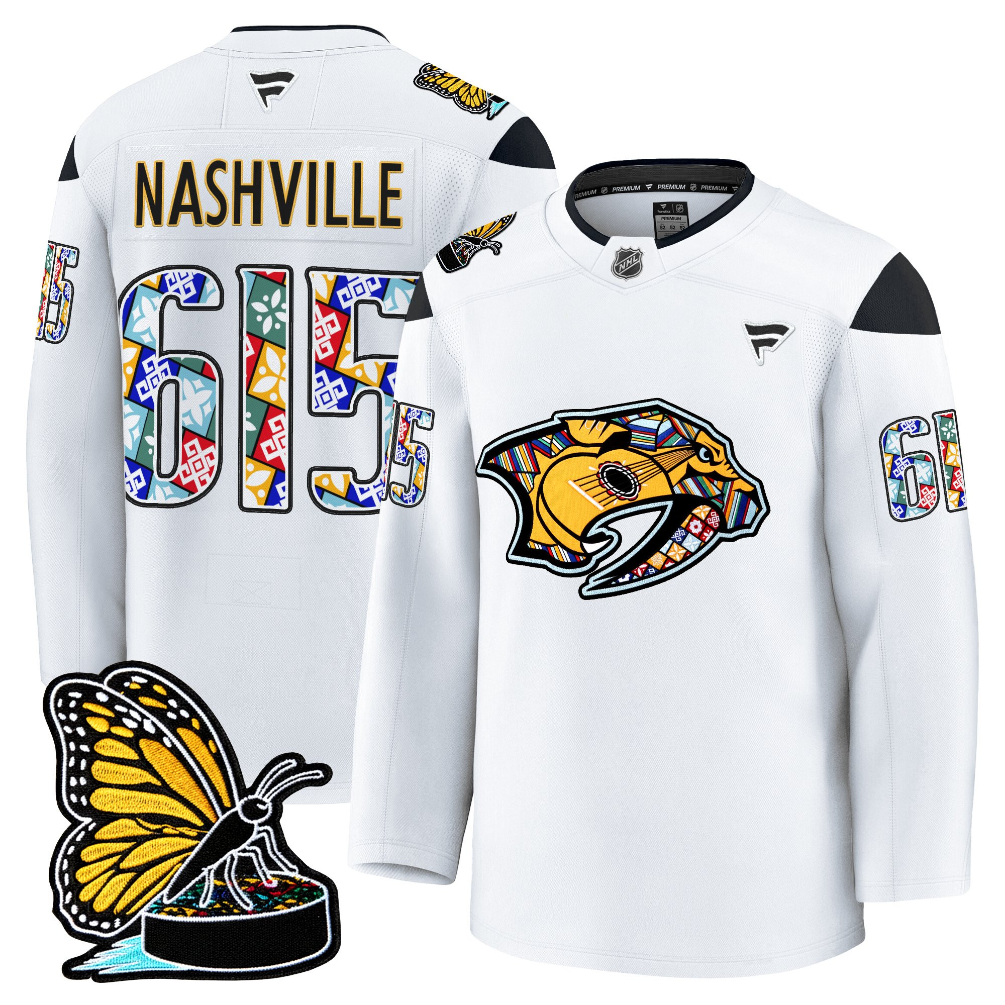 Men's Nashville Predators 2025 Hispanic Music Heritage Night Premium Jersey - All Stitched - Image 20