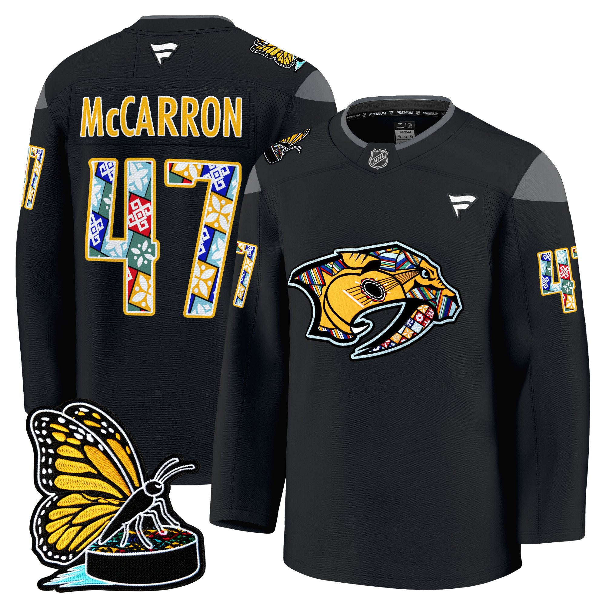 Men's Nashville Predators 2025 Hispanic Music Heritage Night Premium Jersey - All Stitched - Image 5