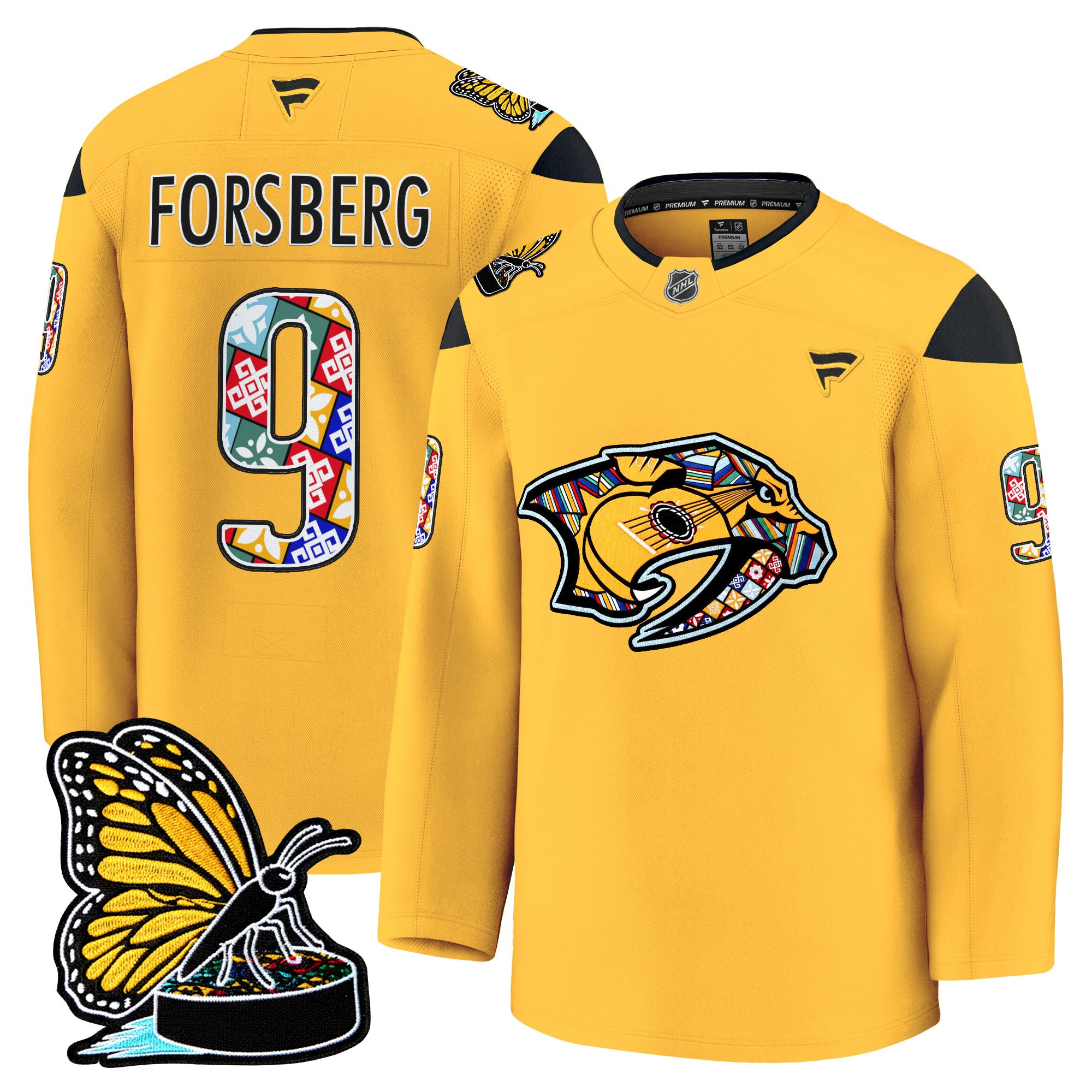 Men's Nashville Predators 2025 Hispanic Music Heritage Night Premium Jersey - All Stitched - Image 10
