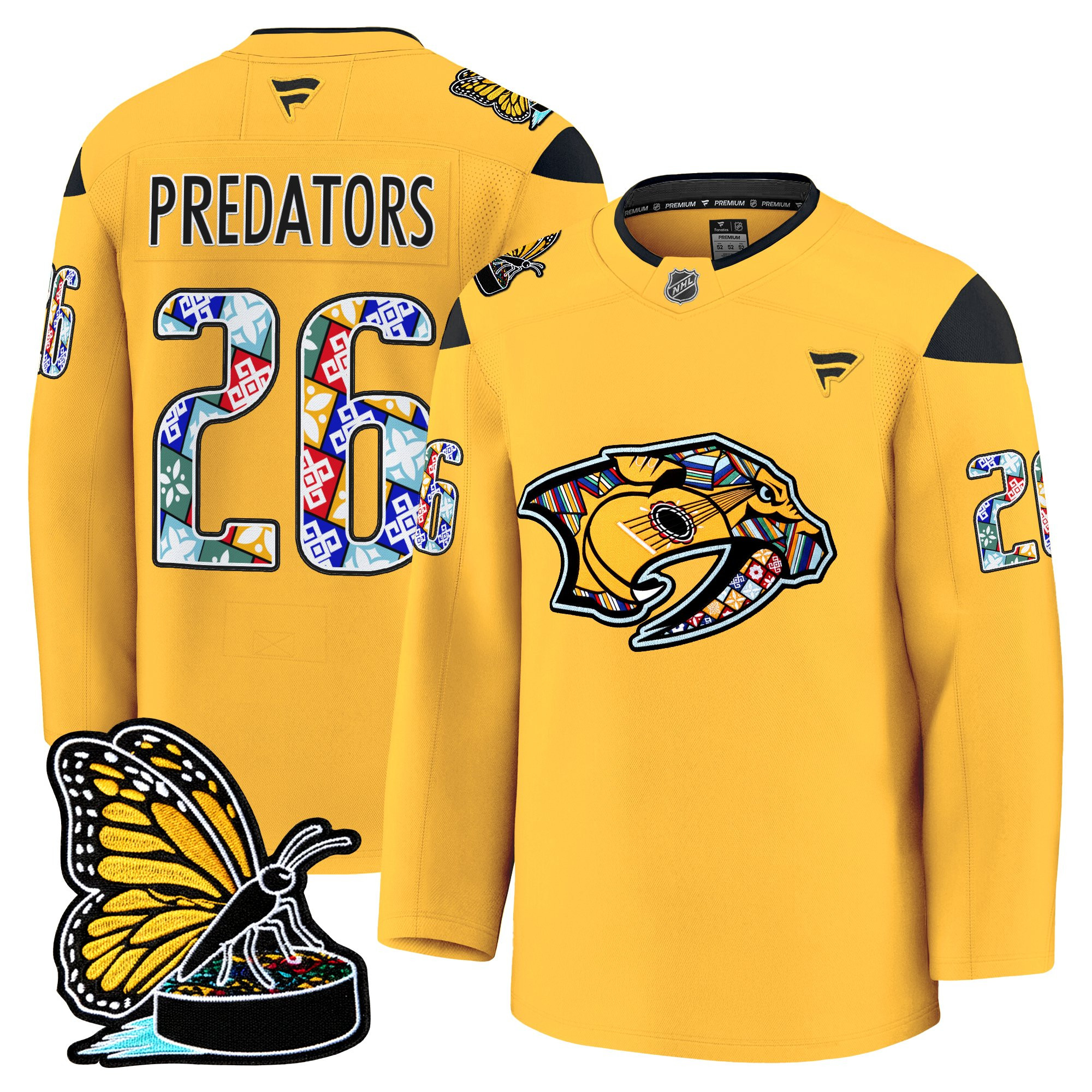 Men's Nashville Predators 2025 Hispanic Music Heritage Night Premium Jersey - All Stitched - Image 17