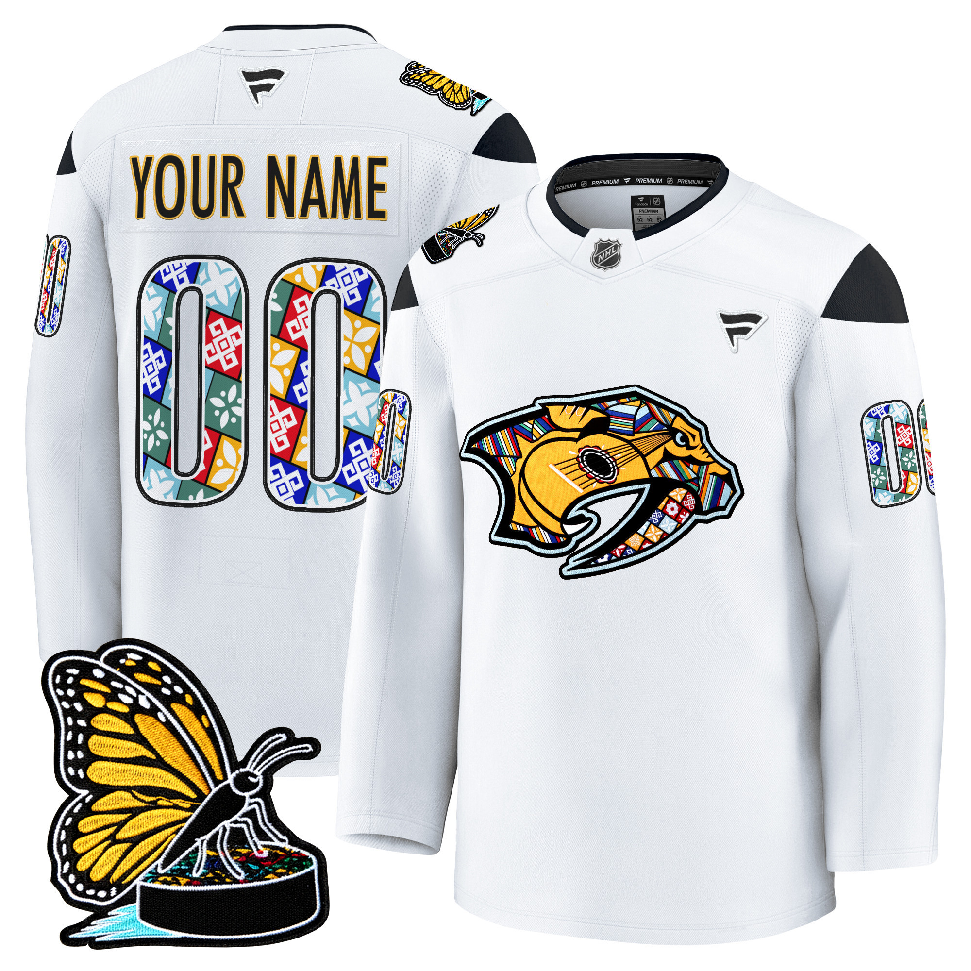 Nashville Predators 2025 Hispanic Music Heritage Night Premium Custom Jersey - All Stitched - Image 3