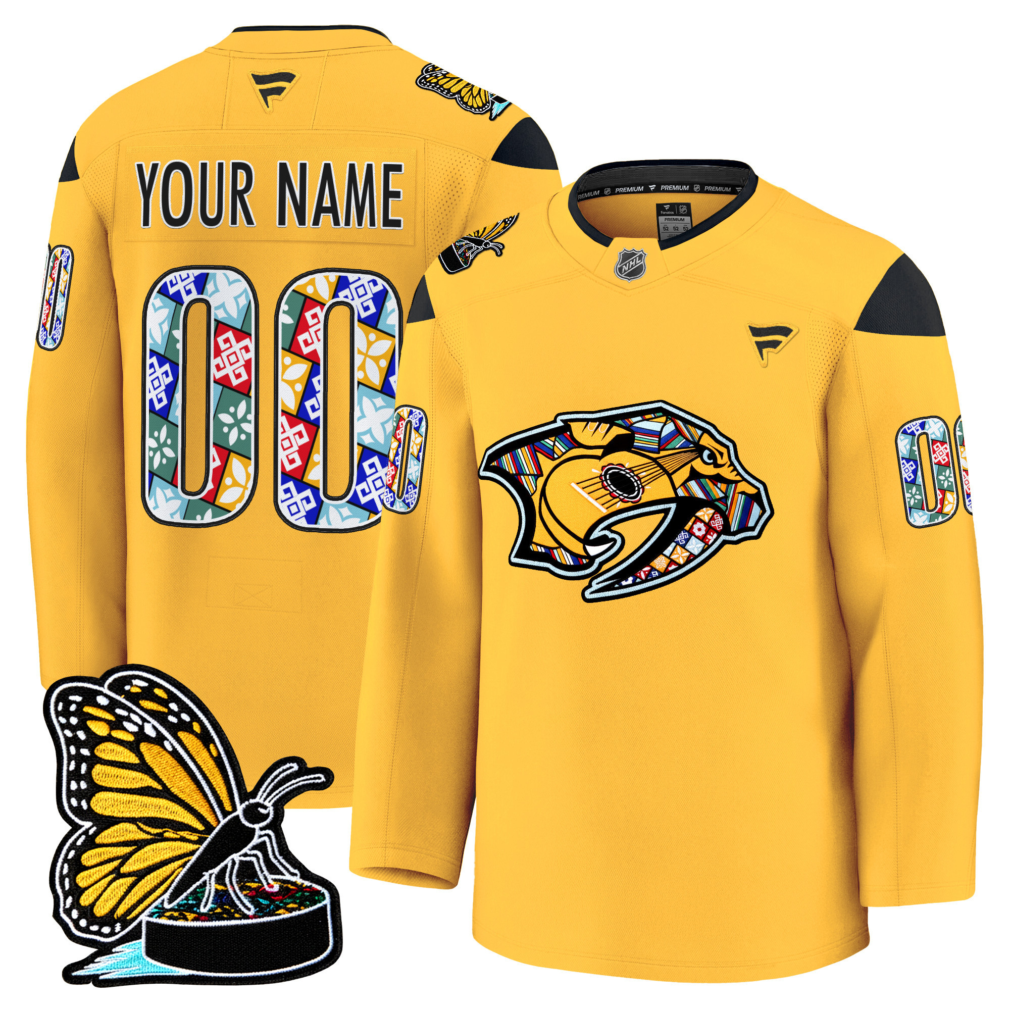 Nashville Predators 2025 Hispanic Music Heritage Night Premium Custom Jersey - All Stitched - Image 2