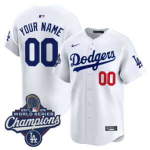 Dodgers 2025 World Series Champions Vapor Premier Limited Custom Jersey - All Stitched