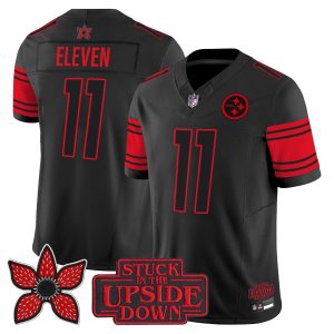 Pittsburgh Steelers 'Stranger Things Edition' Vapor Limited Jersey - All Stitched