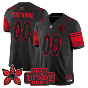 Pittsburgh Steelers 'Stranger Things Edition' Vapor Limited Custom Jersey - All Stitched
