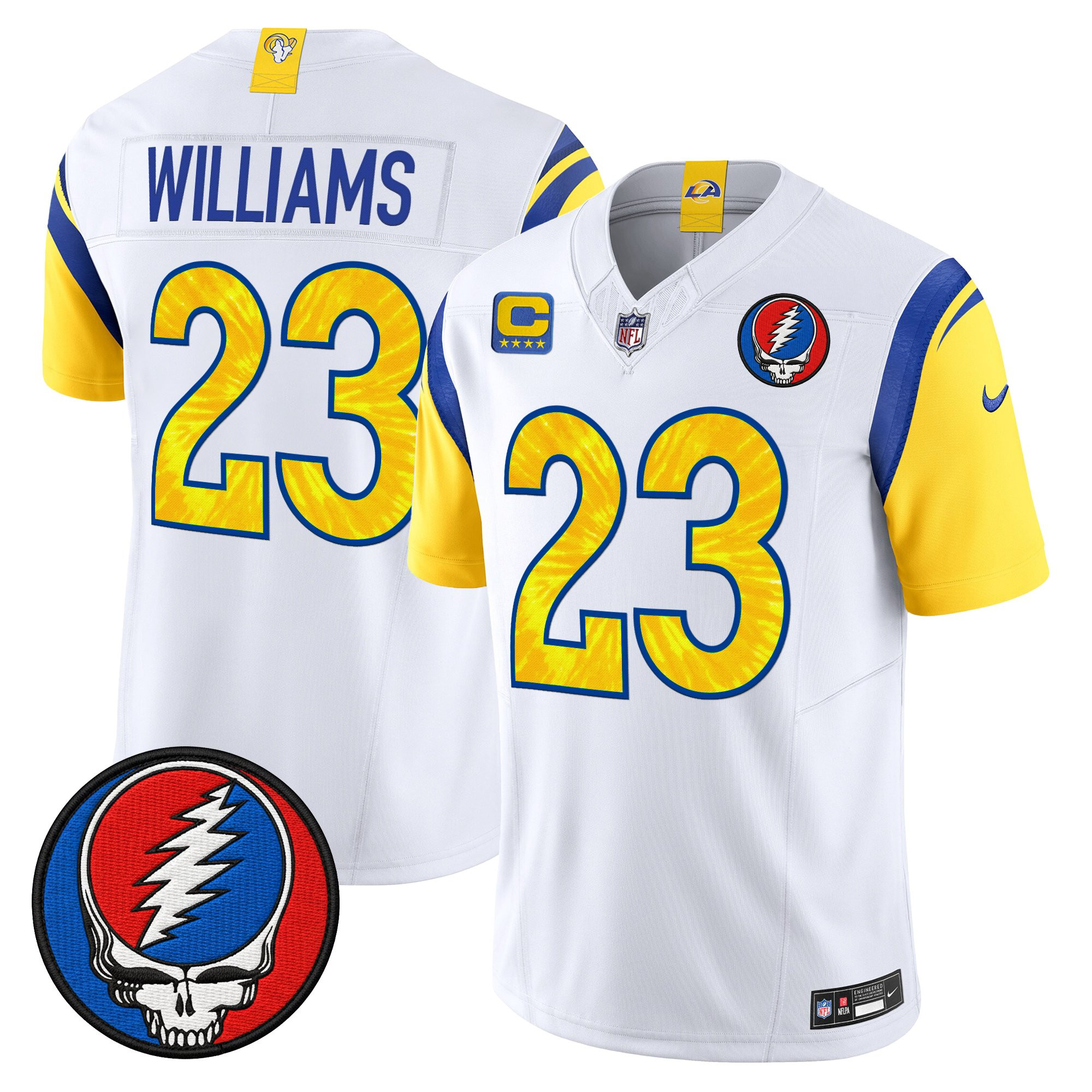 Men's Los Angeles Rams x Grateful Dead Vapor Limited Jersey - All Stitched - Image 18