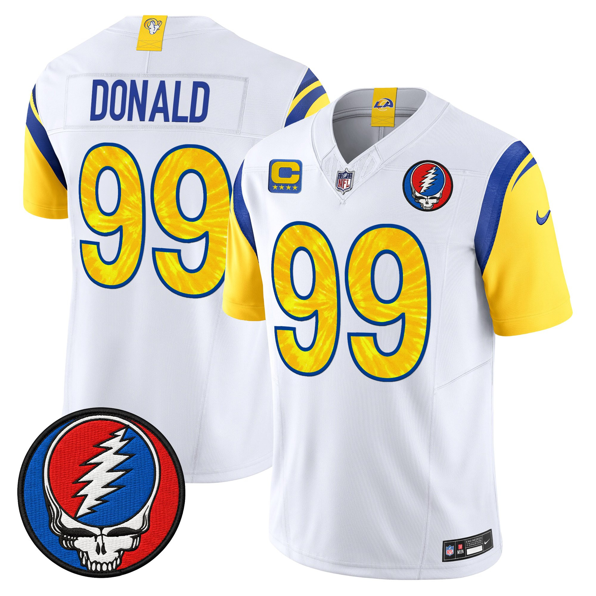 Men's Los Angeles Rams x Grateful Dead Vapor Limited Jersey - All Stitched - Image 17