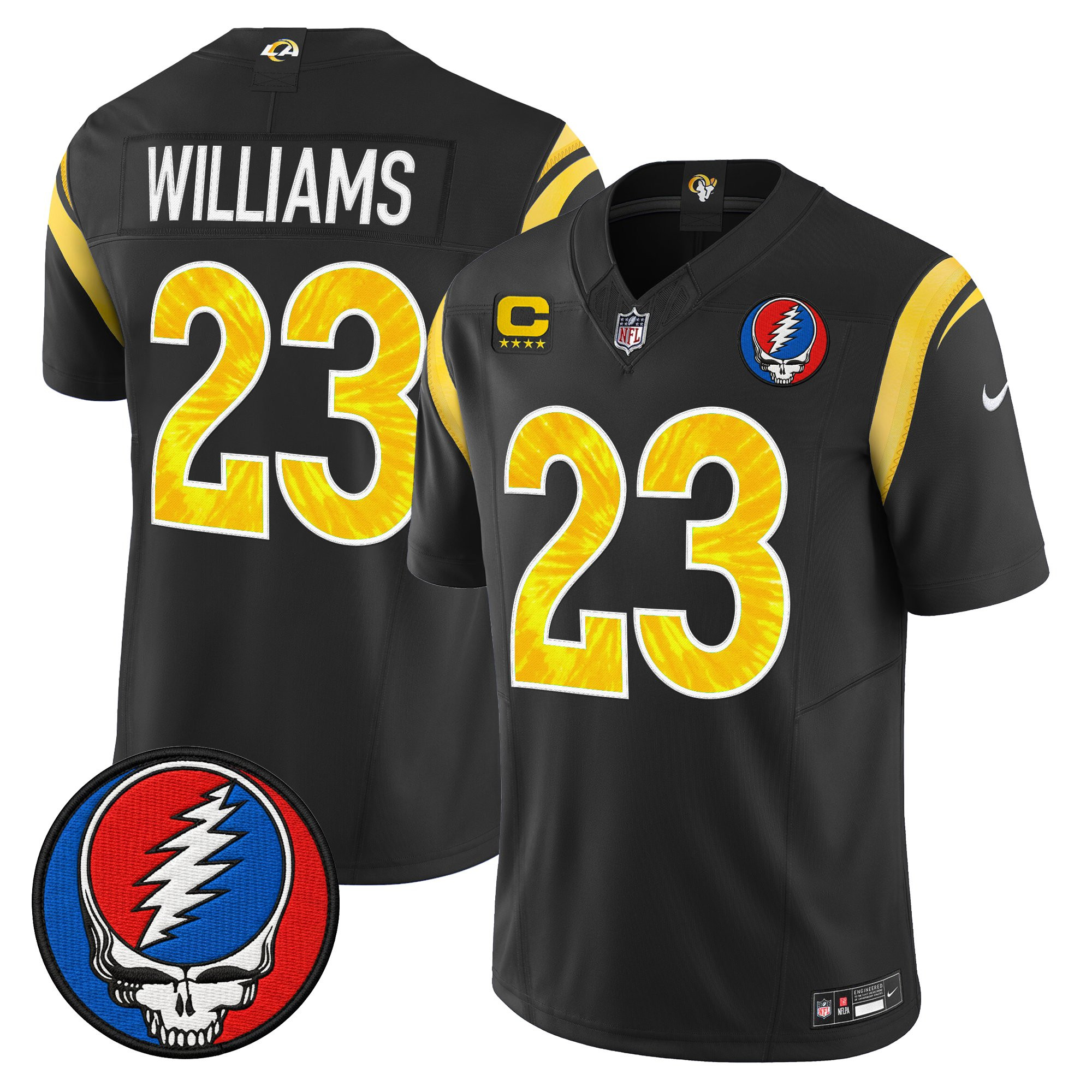 Men's Los Angeles Rams x Grateful Dead Vapor Limited Jersey - All Stitched - Image 28