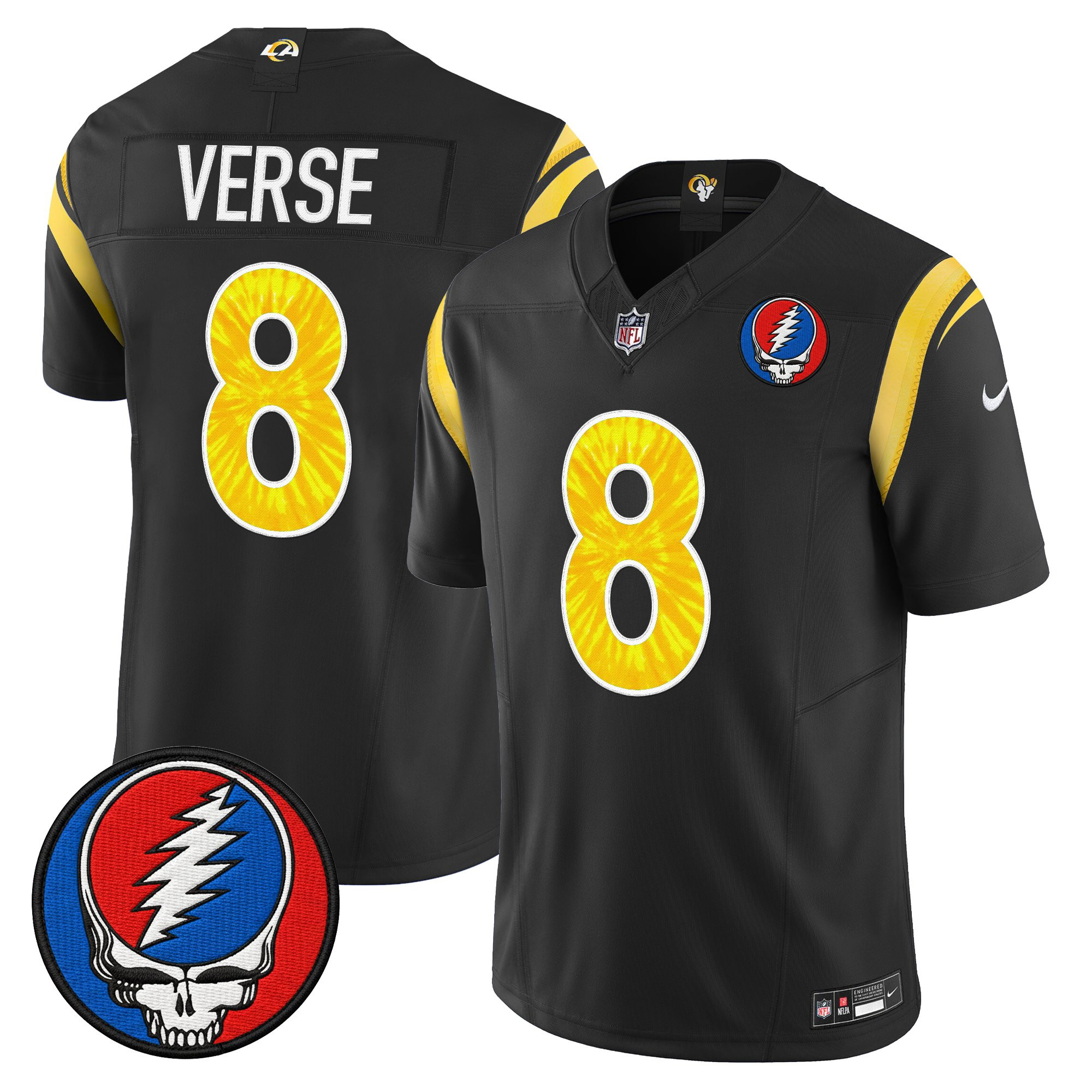 Men's Los Angeles Rams x Grateful Dead Vapor Limited Jersey - All Stitched - Image 24