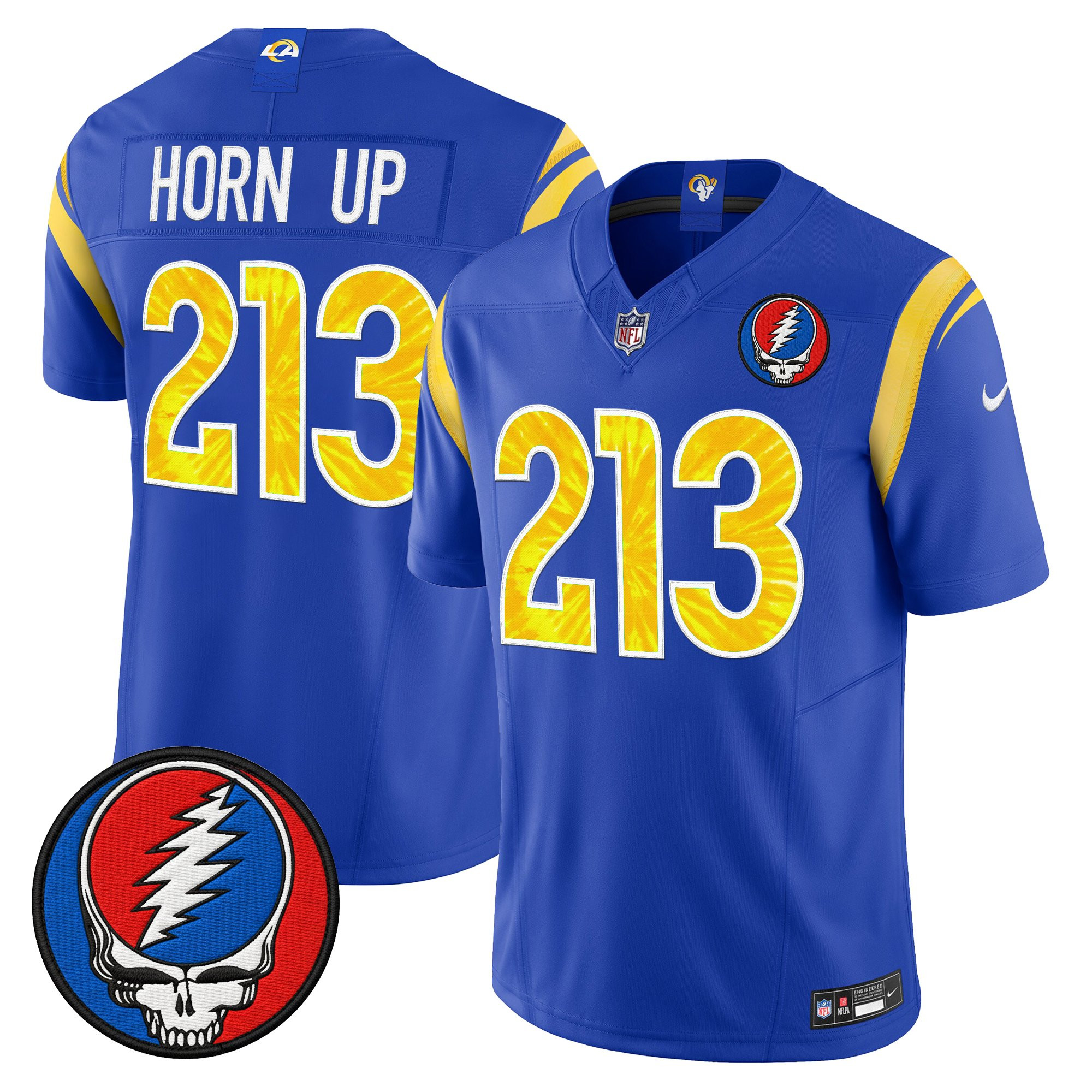 Men's Los Angeles Rams x Grateful Dead Vapor Limited Jersey - All Stitched - Image 2
