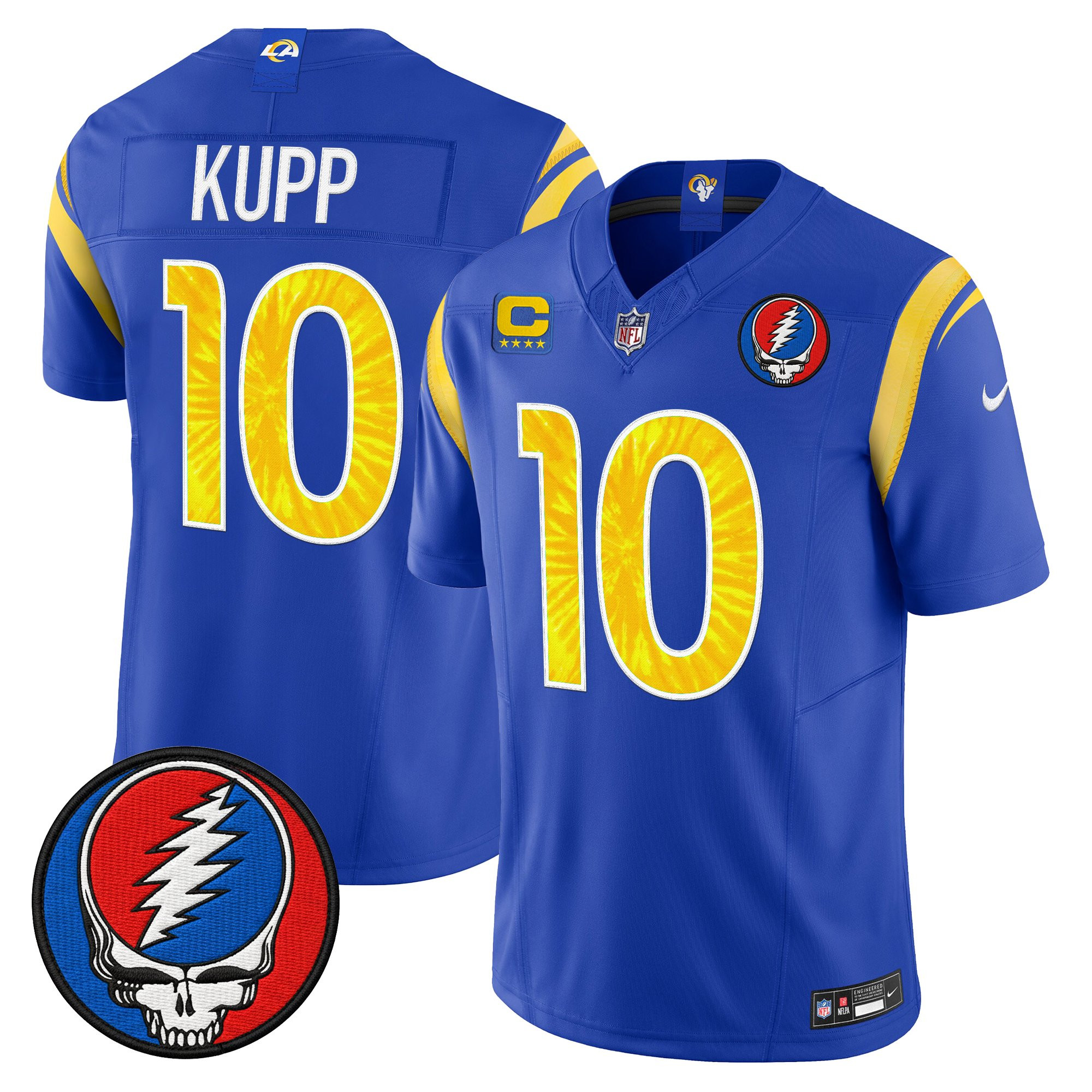 Men's Los Angeles Rams x Grateful Dead Vapor Limited Jersey - All Stitched - Image 6