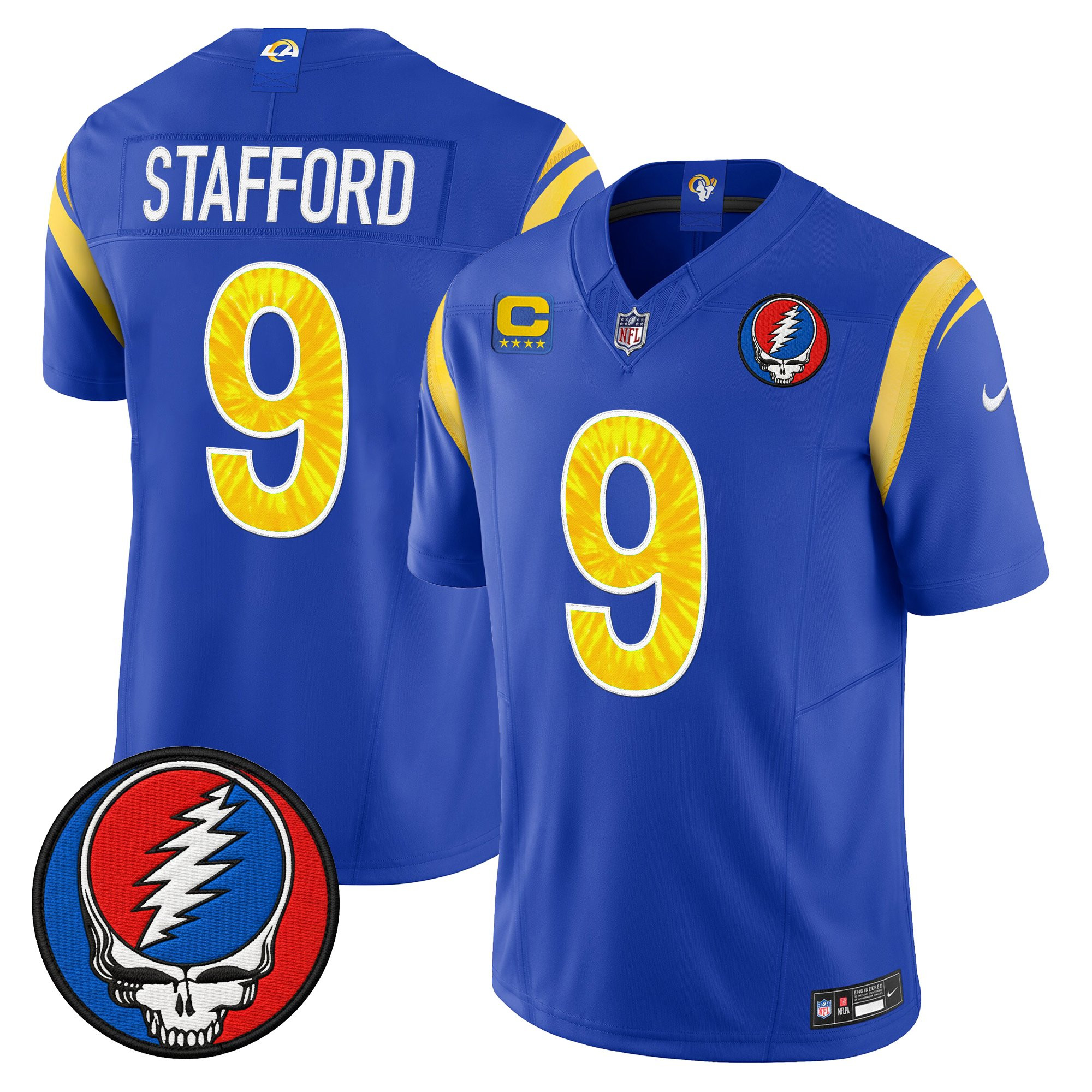 Men's Los Angeles Rams x Grateful Dead Vapor Limited Jersey - All Stitched - Image 5