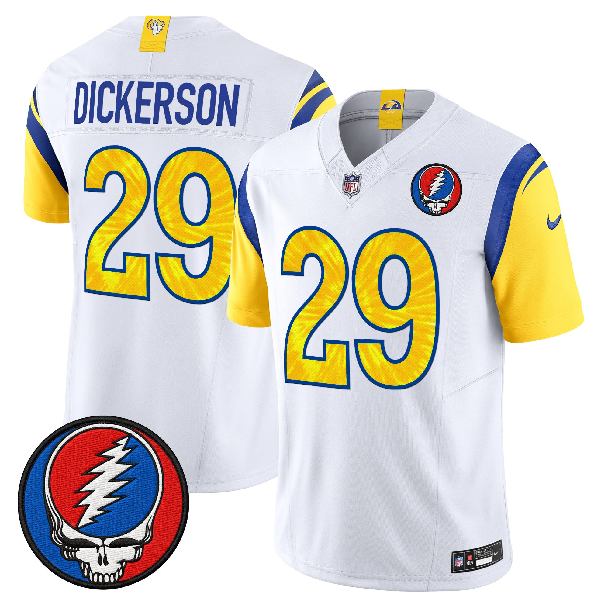 Men's Los Angeles Rams x Grateful Dead Vapor Limited Jersey - All Stitched - Image 19