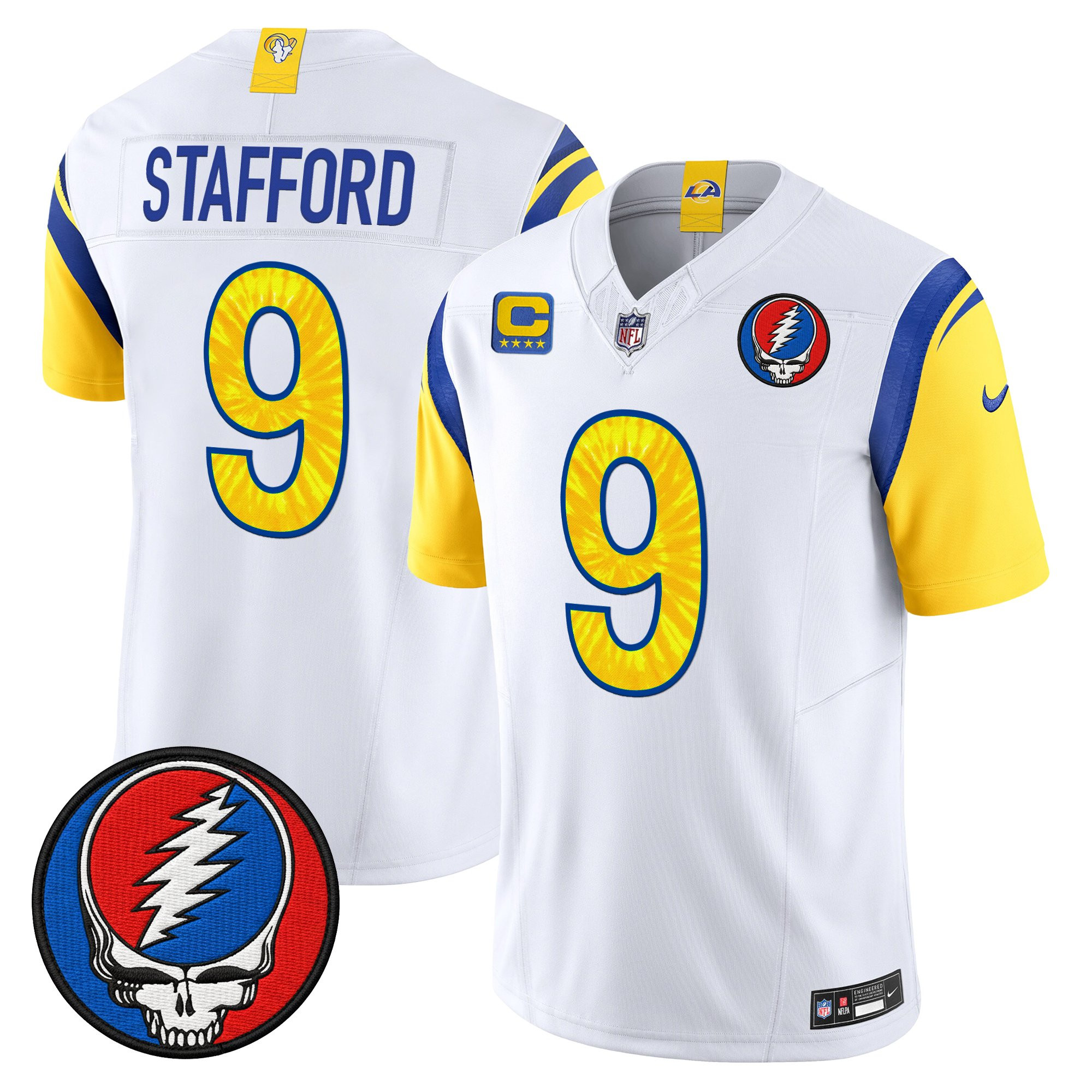 Men's Los Angeles Rams x Grateful Dead Vapor Limited Jersey - All Stitched - Image 15