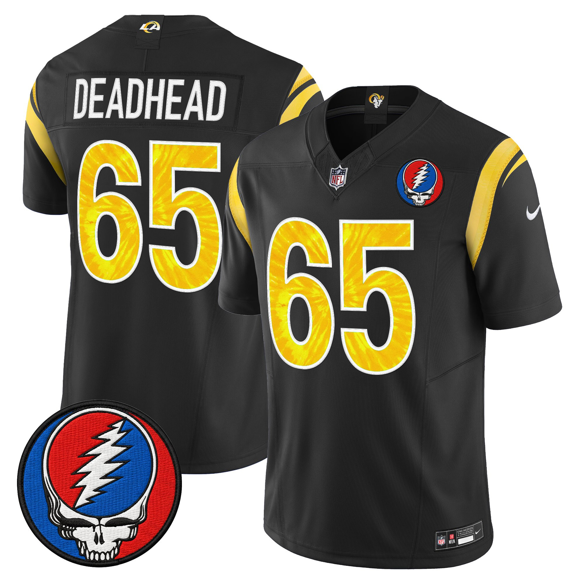 Men's Los Angeles Rams x Grateful Dead Vapor Limited Jersey - All Stitched - Image 21