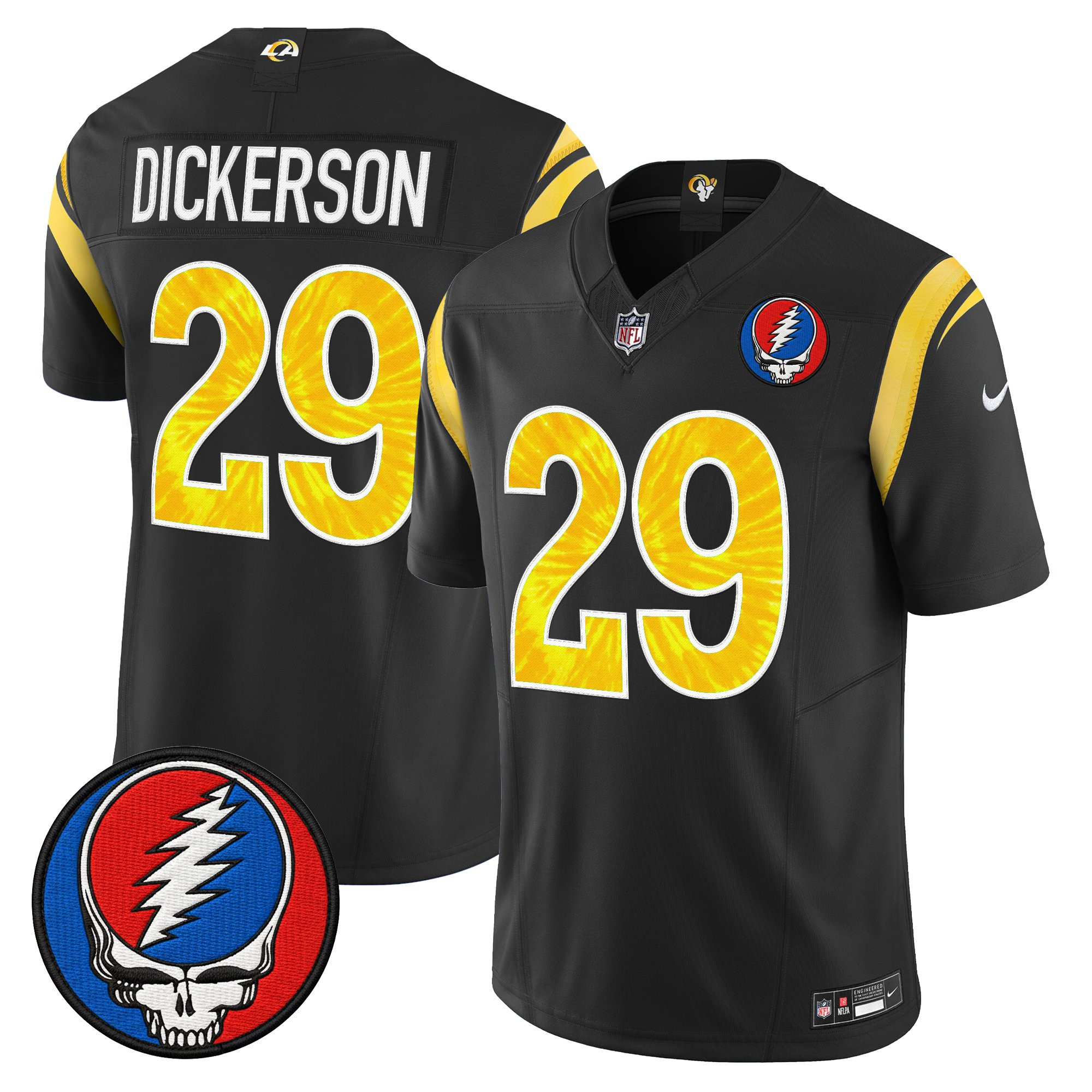 Men's Los Angeles Rams x Grateful Dead Vapor Limited Jersey - All Stitched - Image 29