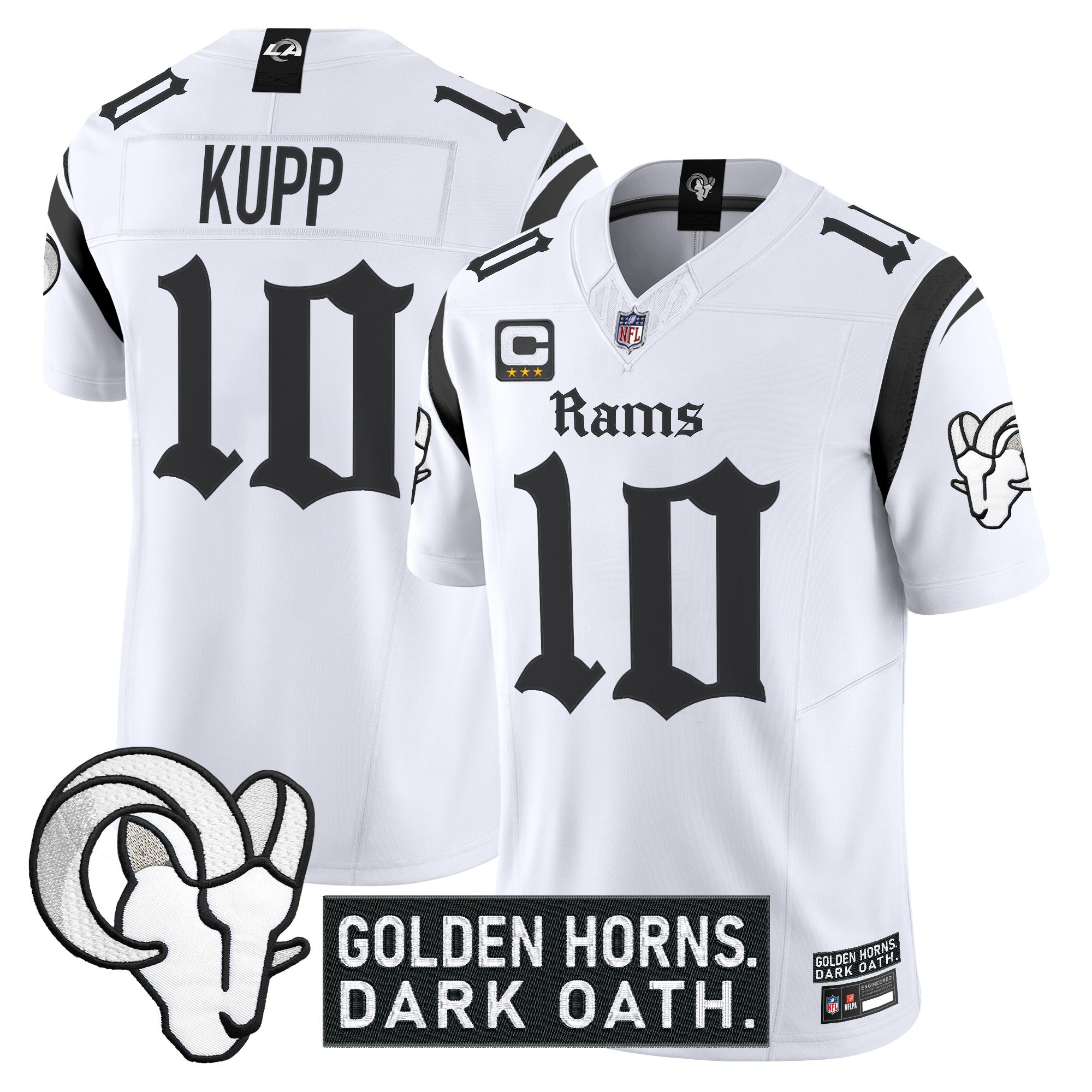 Men's Los Angeles Rams 'Gothic Horns Reforged Edition' Vapor Limited Jersey - All Stitched - Image 14