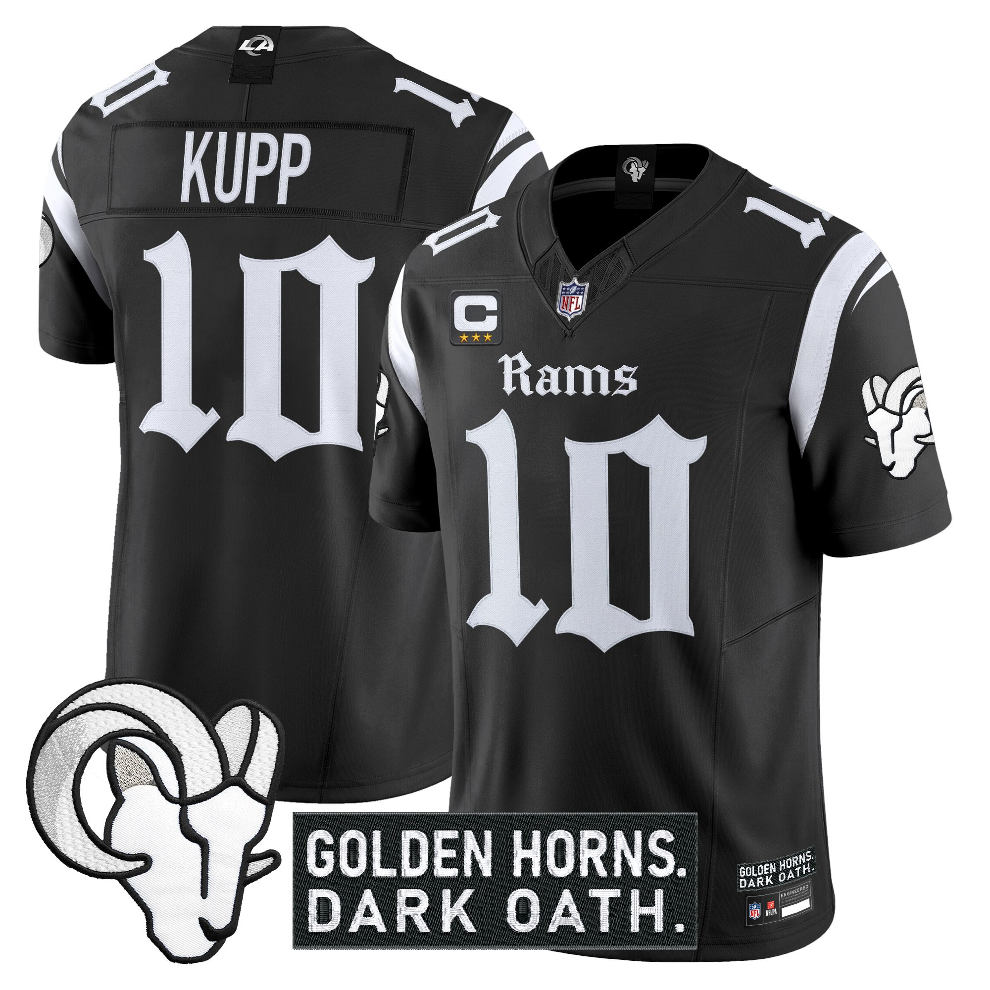 Men's Los Angeles Rams 'Gothic Horns Reforged Edition' Vapor Limited Jersey - All Stitched - Image 5