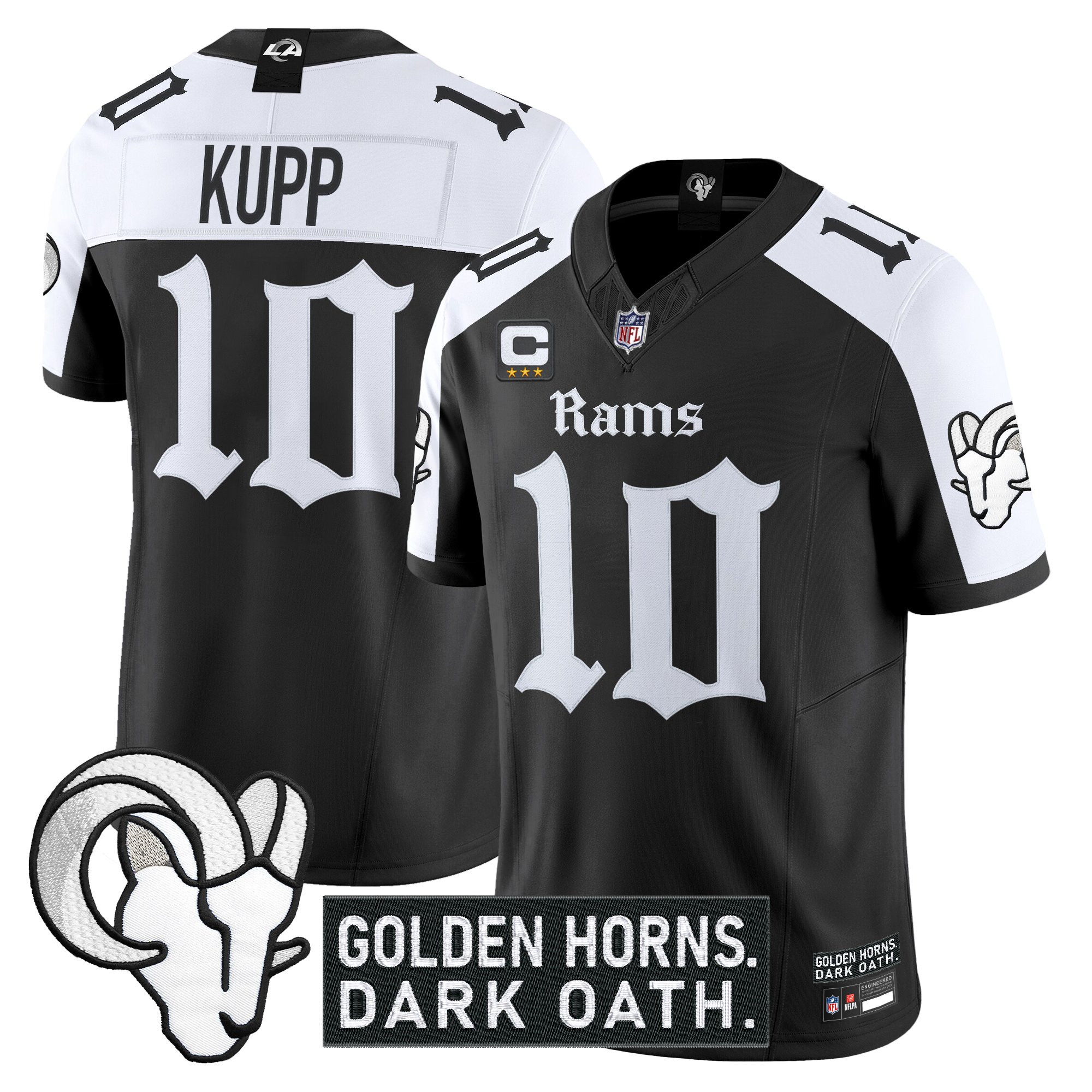 Men's Los Angeles Rams 'Gothic Horns Reforged Edition' Vapor Limited Jersey - All Stitched - Image 23