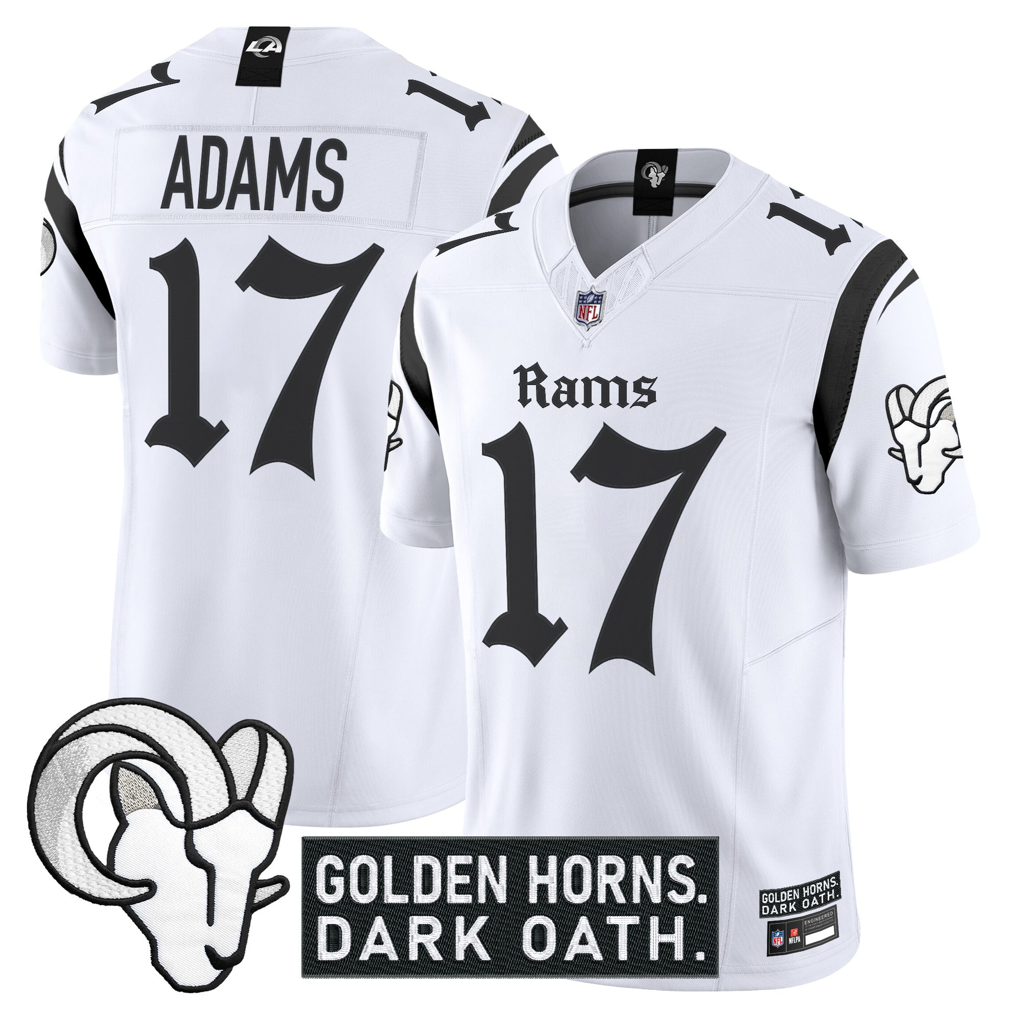Men's Los Angeles Rams 'Gothic Horns Reforged Edition' Vapor Limited Jersey - All Stitched - Image 18