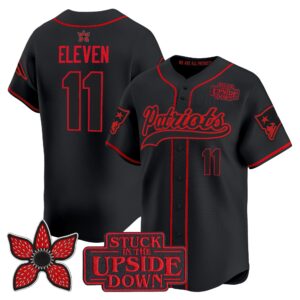 Men's New England Patriots 'Stranger Things Edition' Vapor Baseball Jersey - All Stitched