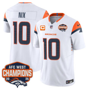 Men's Denver Broncos 2025 AFC West Division Champions Vapor Limited Jersey - All Stitched