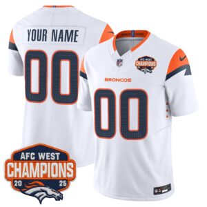 Denver Broncos 2025 AFC West Division Champions Vapor Limited Custom Jersey - All Stitched