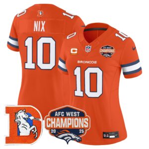 Women's Denver Broncos Throwback Vapor Limited Jersey - 2025 AFC West Division Champions Patch - All Stitched