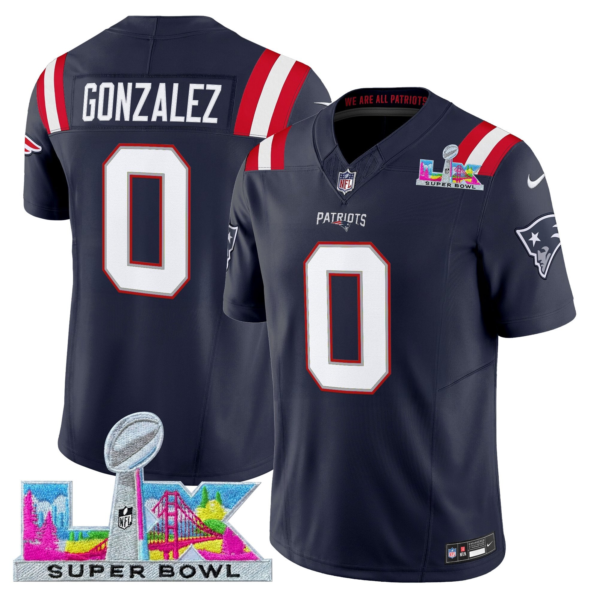 Men's New England Patriots Super Bowl LX Vapor Limited Jersey - All Stitched - Image 29