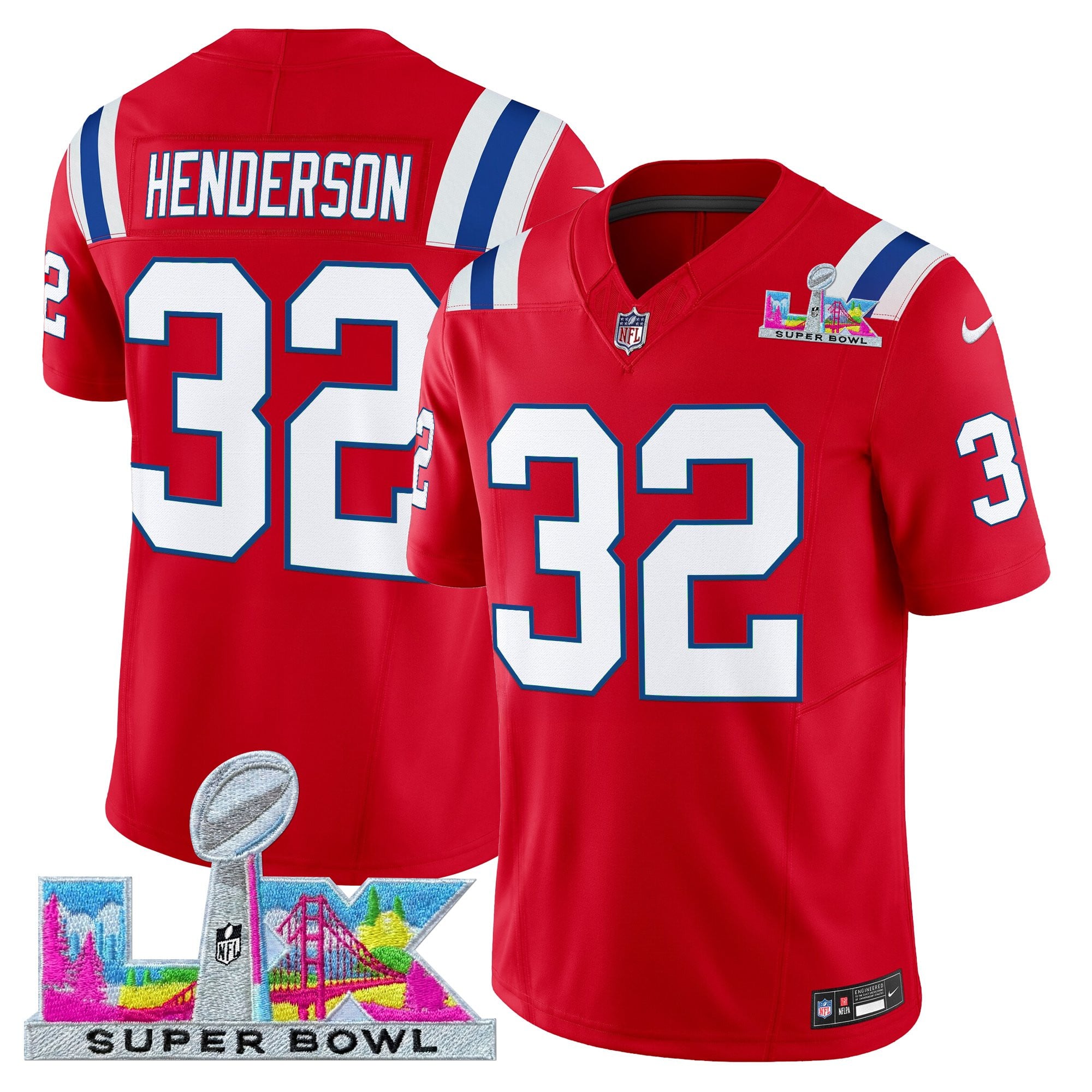 Men's New England Patriots Super Bowl LX Vapor Limited Jersey - All Stitched - Image 37