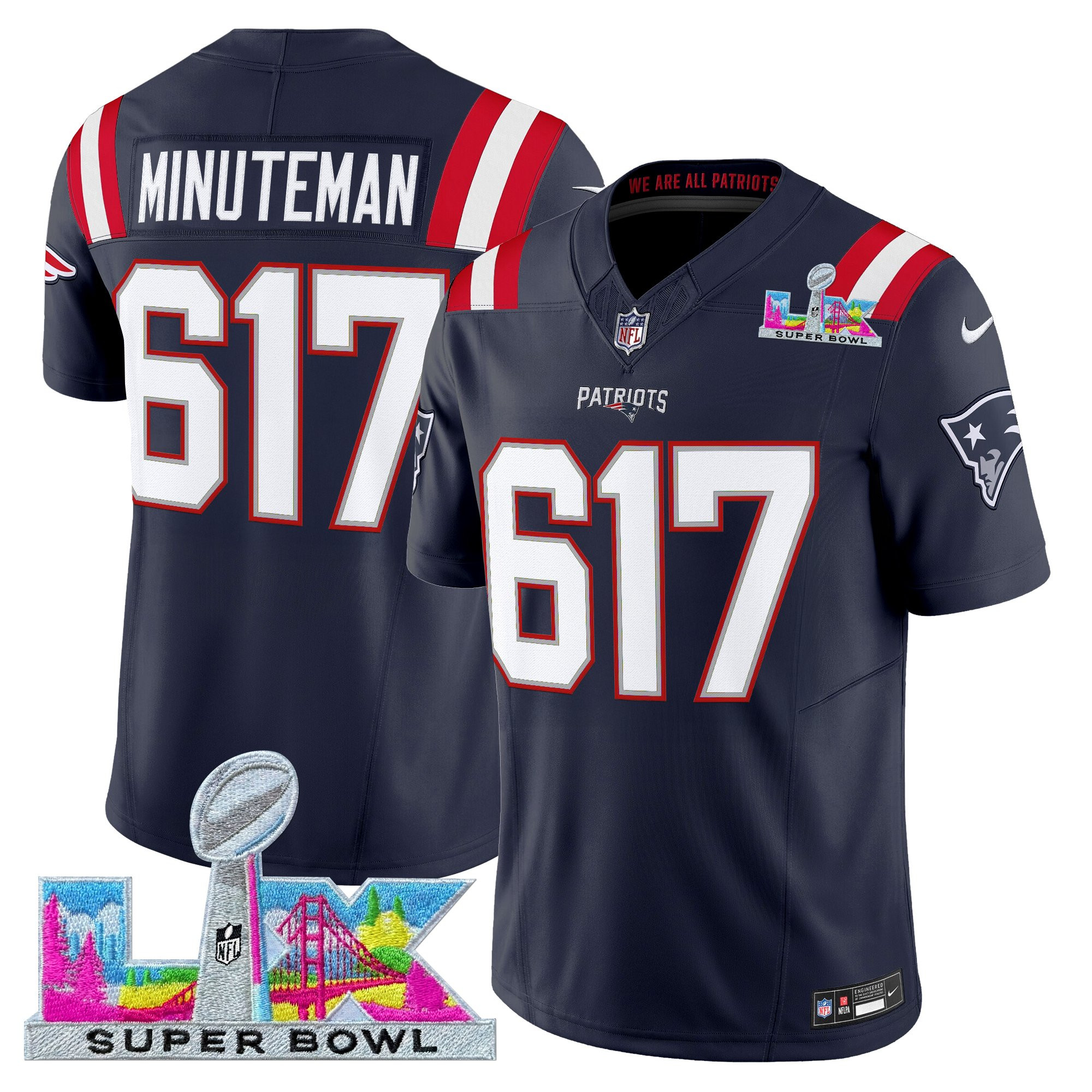 Men's New England Patriots Super Bowl LX Vapor Limited Jersey - All Stitched - Image 23
