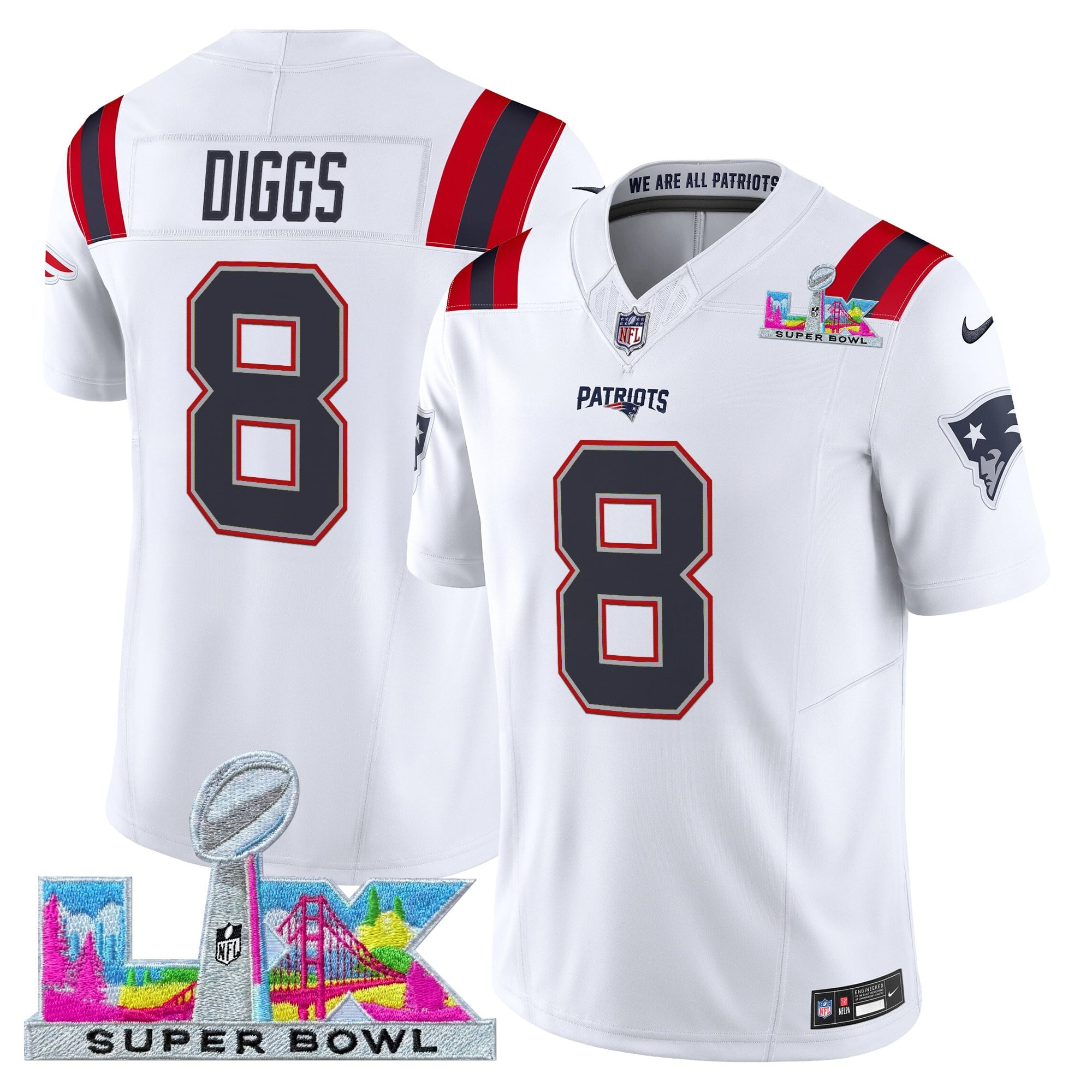 Men's New England Patriots Super Bowl LX Vapor Limited Jersey - All Stitched - Image 15