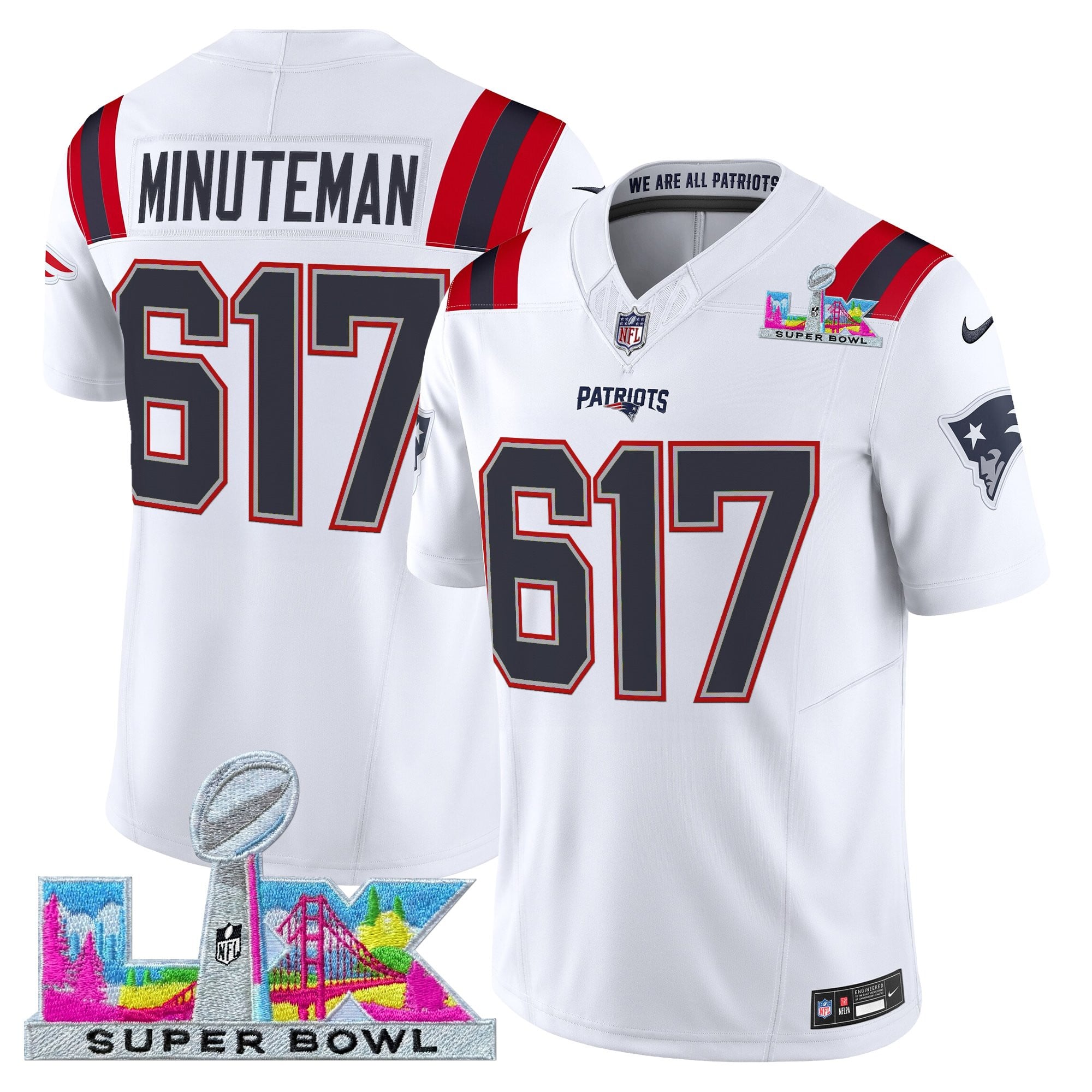 Men's New England Patriots Super Bowl LX Vapor Limited Jersey - All Stitched - Image 13