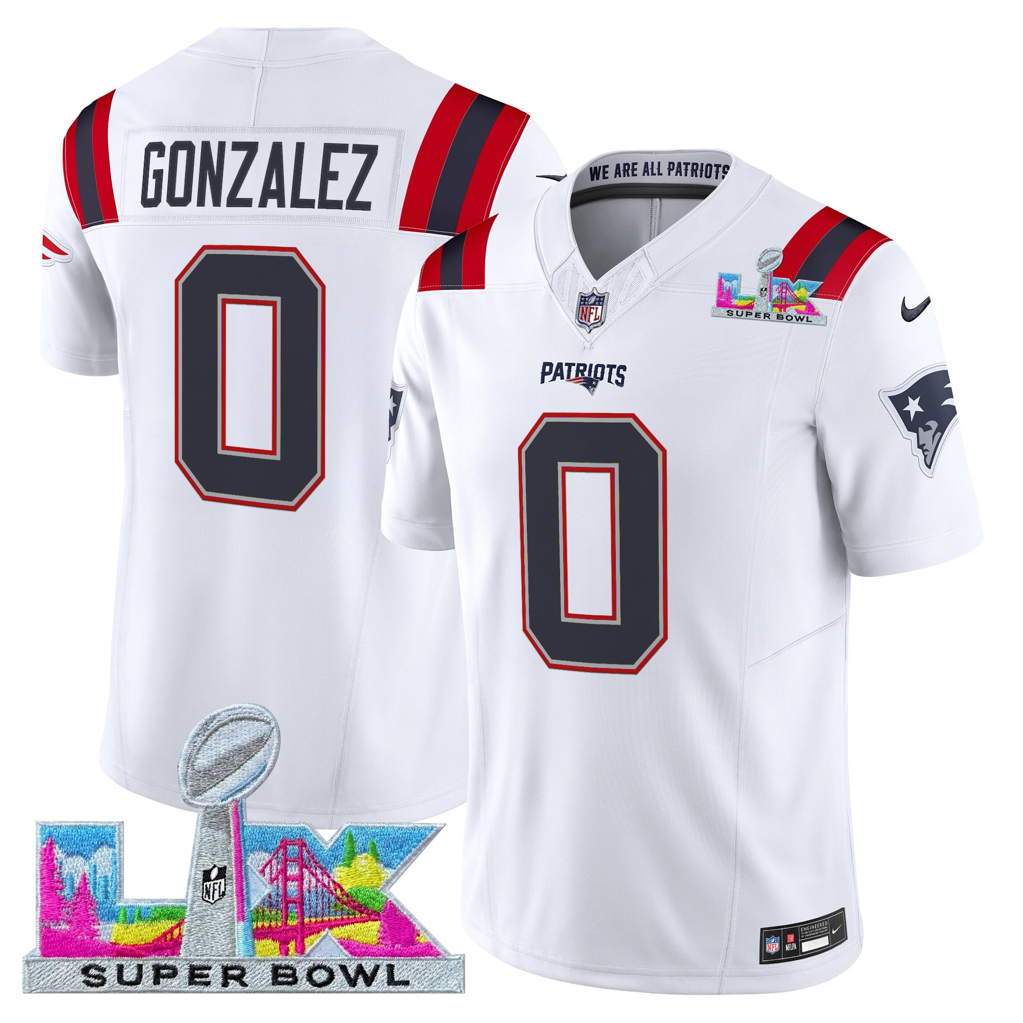 Men's New England Patriots Super Bowl LX Vapor Limited Jersey - All Stitched - Image 19