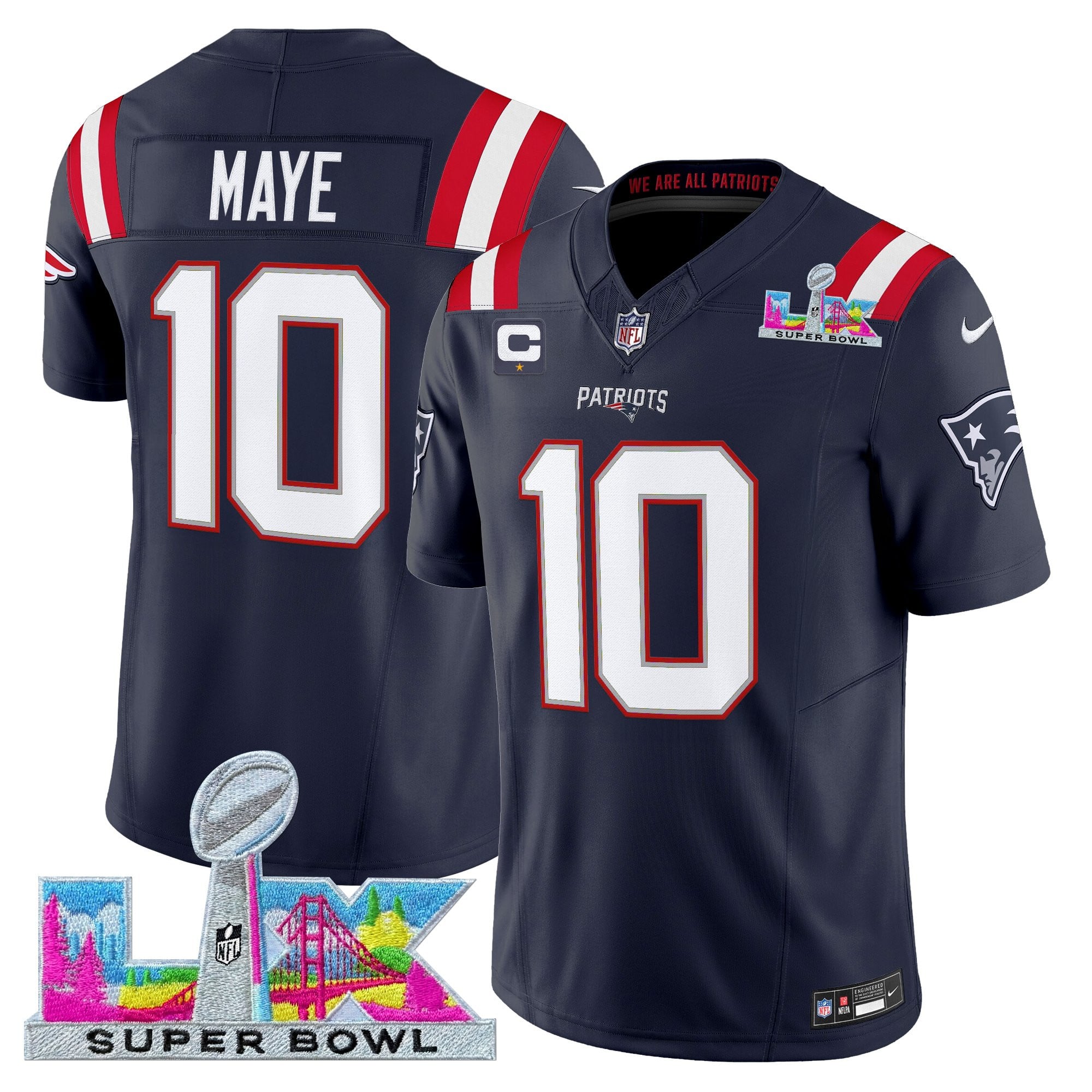 Men's New England Patriots Super Bowl LX Vapor Limited Jersey - All Stitched - Image 21