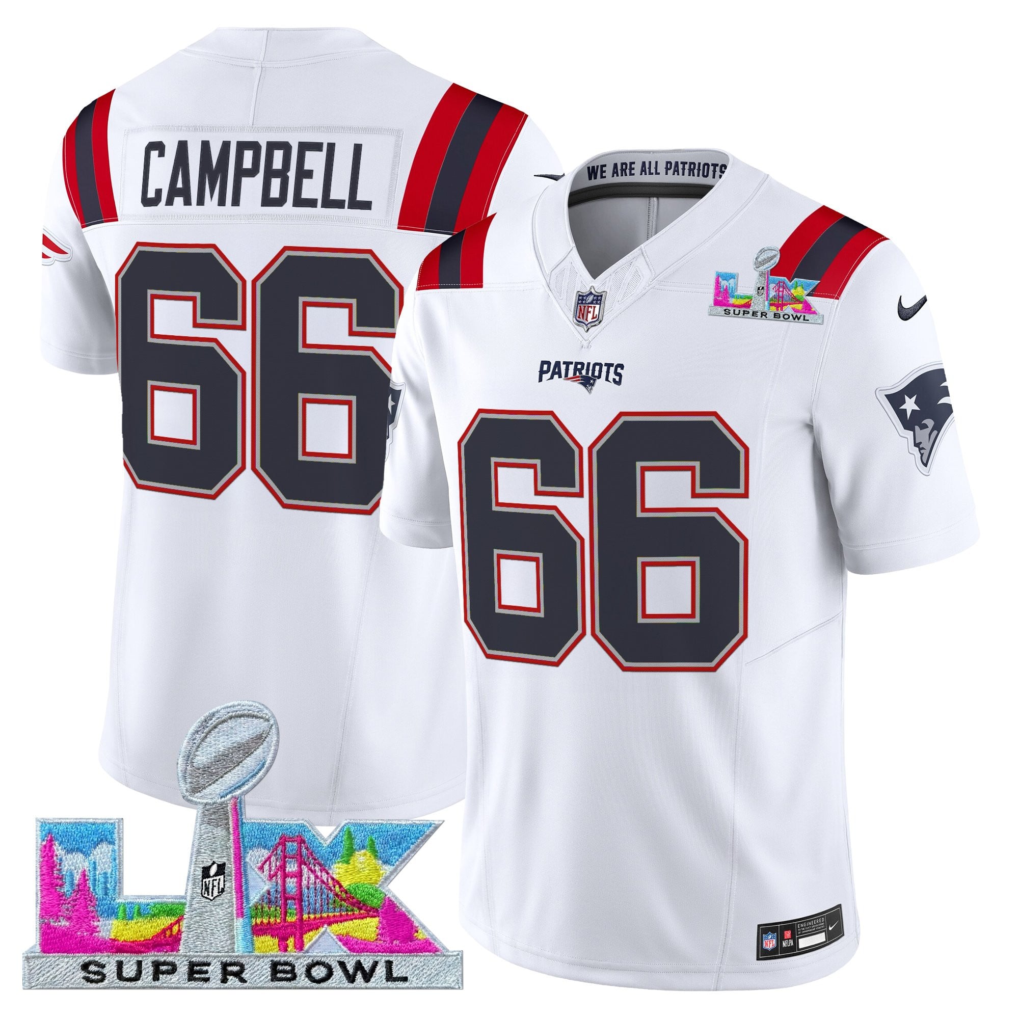 Men's New England Patriots Super Bowl LX Vapor Limited Jersey - All Stitched - Image 20