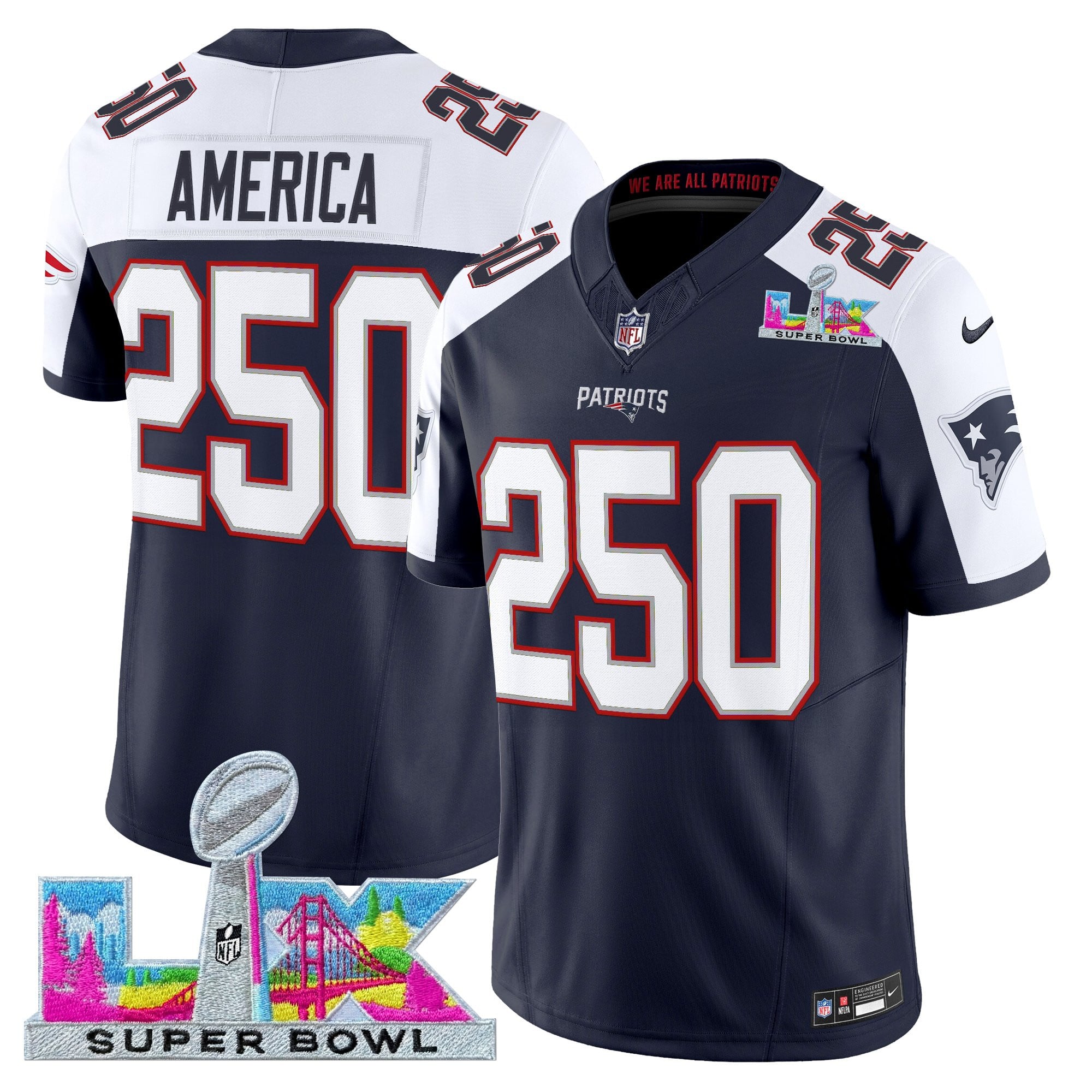 Men's New England Patriots Super Bowl LX Vapor Limited Jersey - All Stitched - Image 42