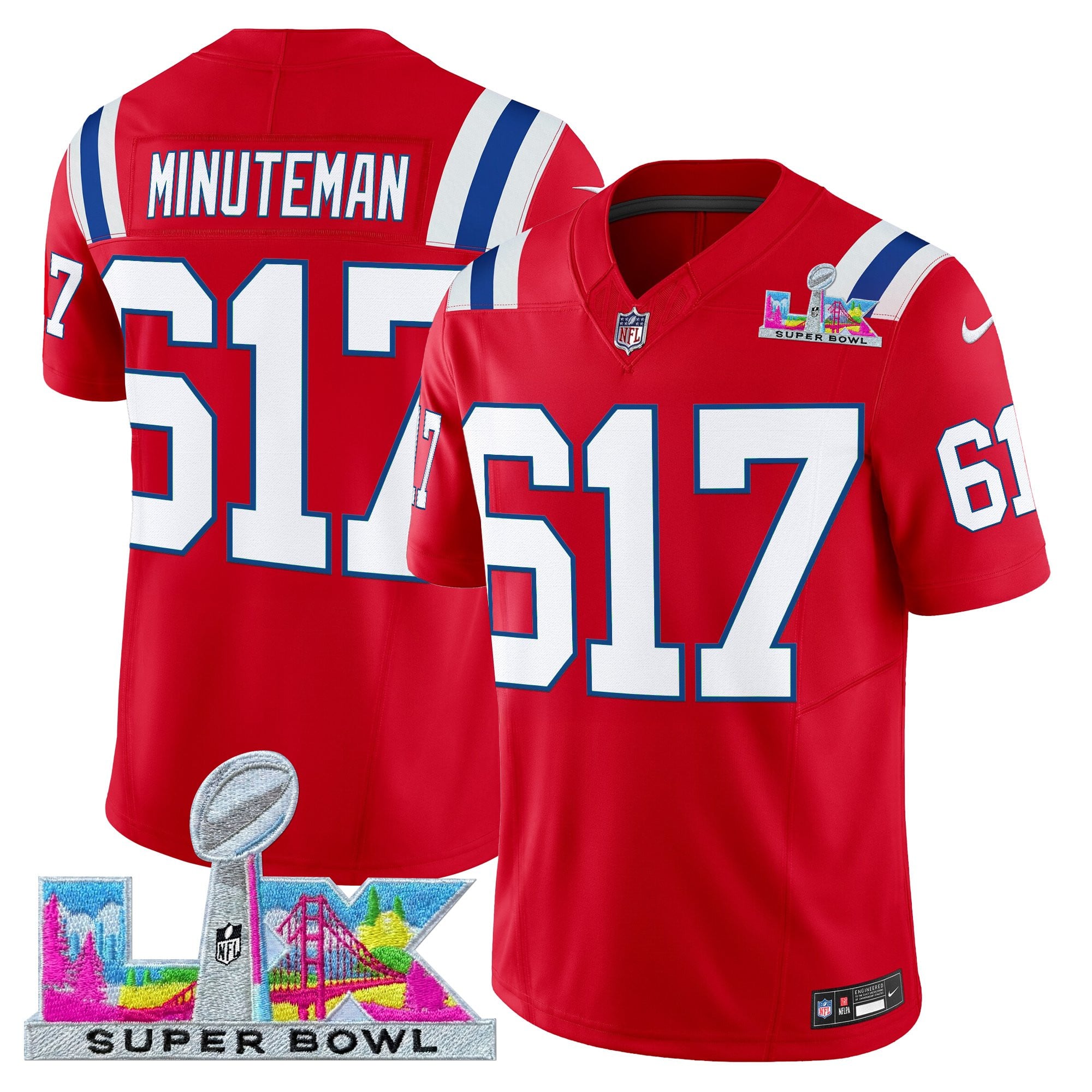 Men's New England Patriots Super Bowl LX Vapor Limited Jersey - All Stitched - Image 33