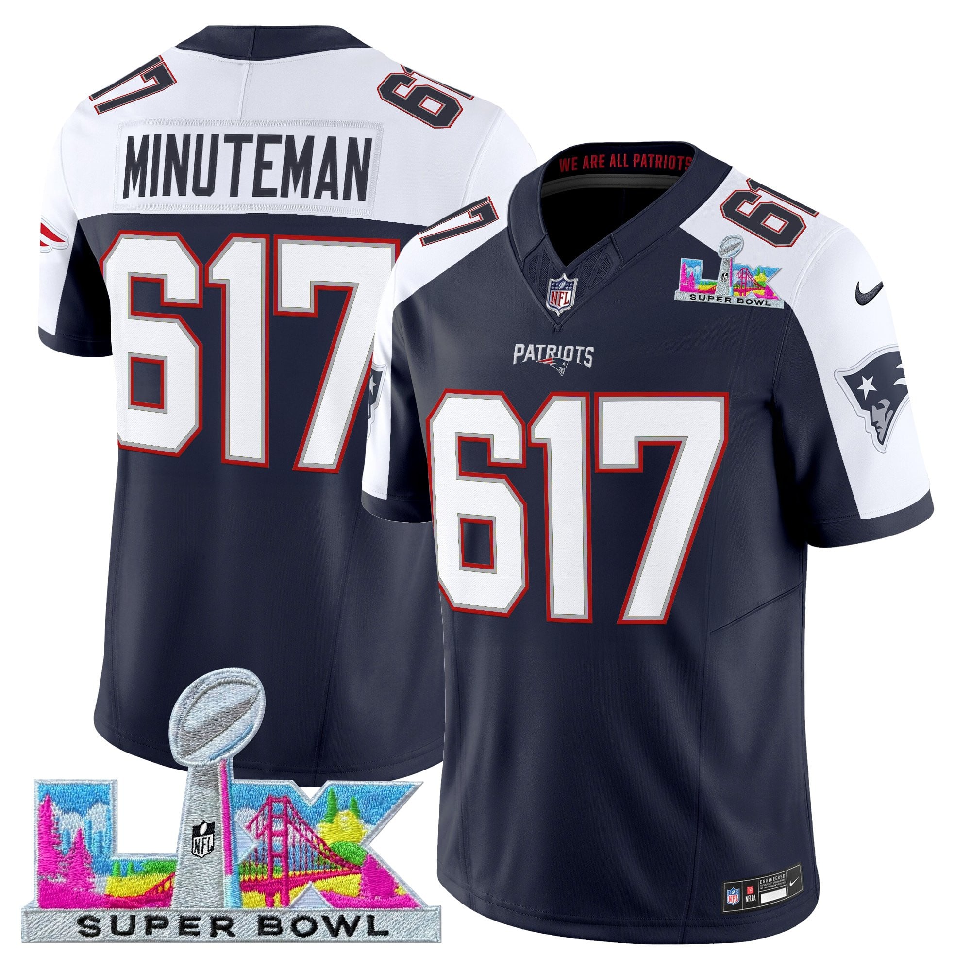Men's New England Patriots Super Bowl LX Vapor Limited Jersey - All Stitched - Image 43