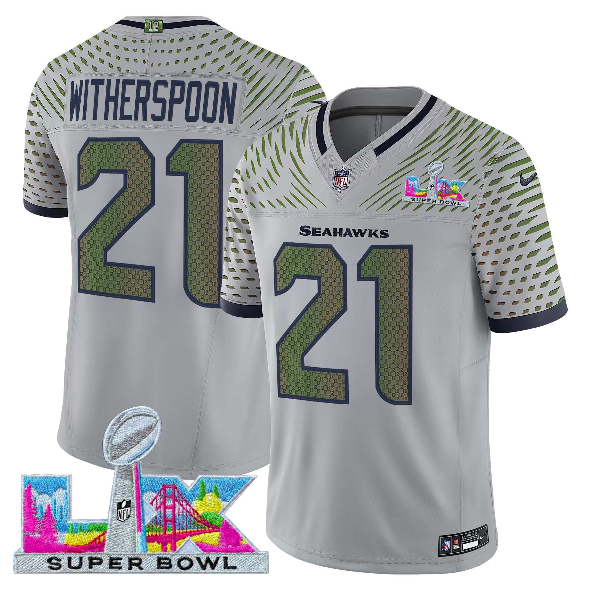 Men's Seattle Seahawks Super Bowl LX Vapor Limited Jersey - All Stitched - Image 5