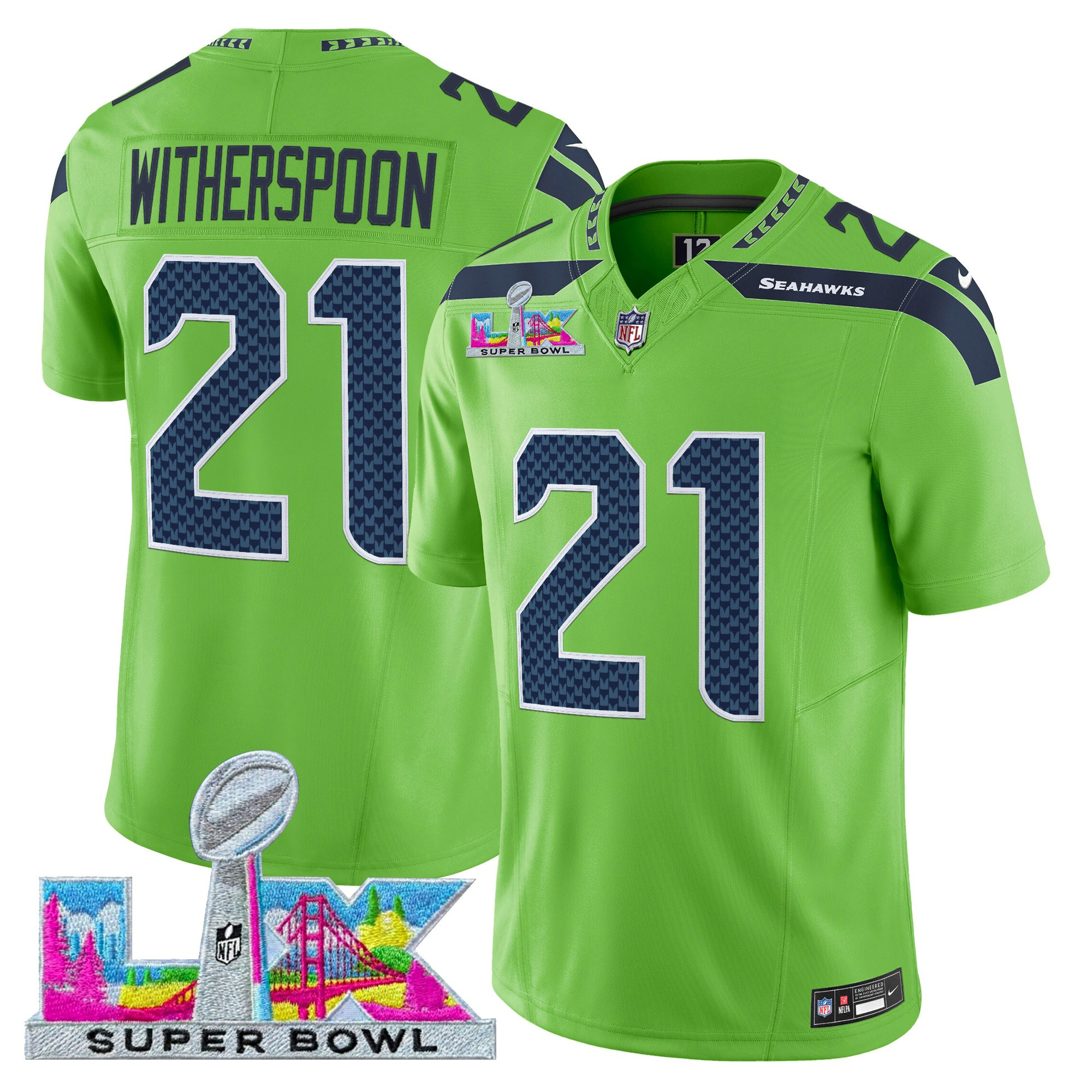 Men's Seattle Seahawks Super Bowl LX Vapor Limited Jersey - All Stitched - Image 29
