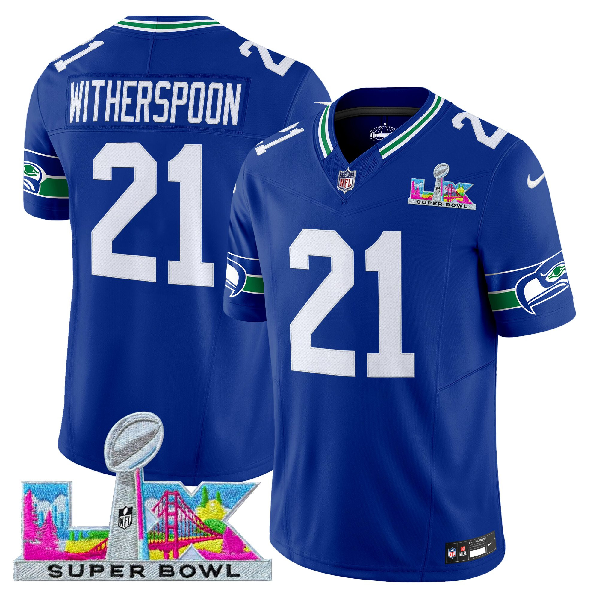 Men's Seattle Seahawks Super Bowl LX Vapor Limited Jersey - All Stitched - Image 13