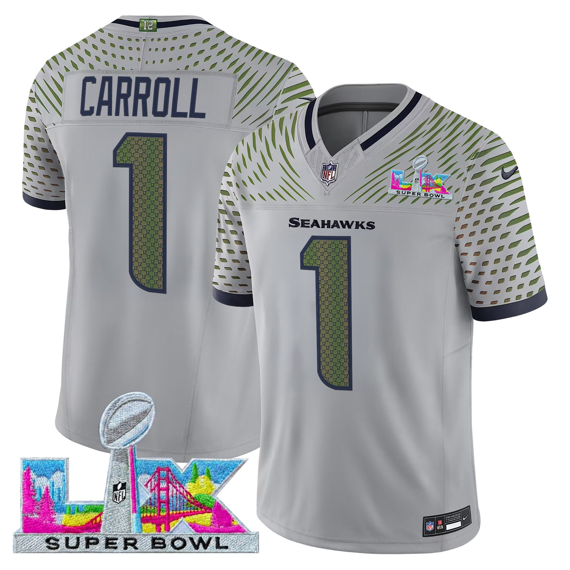 Men's Seattle Seahawks Super Bowl LX Vapor Limited Jersey - All Stitched - Image 4