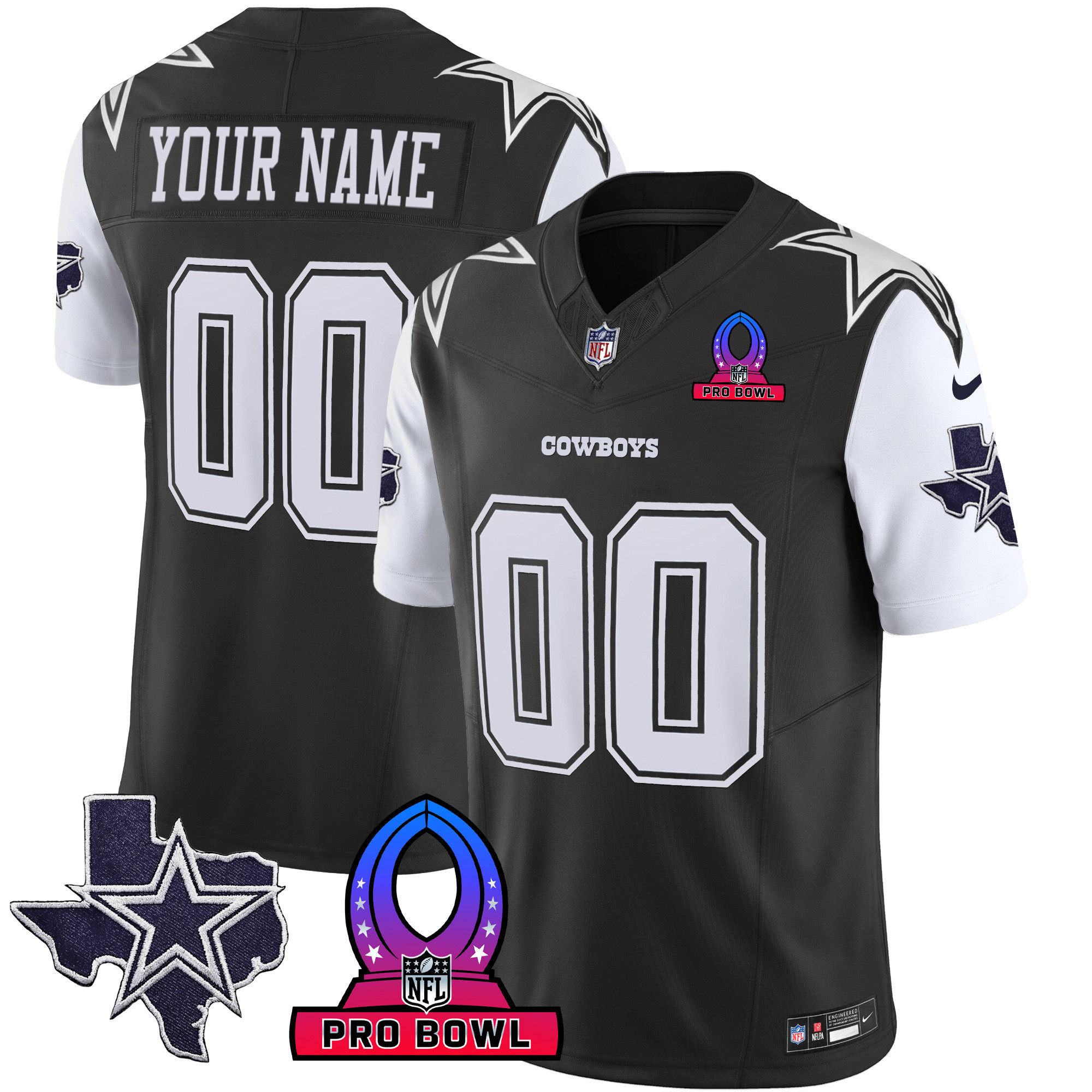 Cowboys 2024 Pro Bowl Patch Vapor Jersey - All Stitched - Image 4