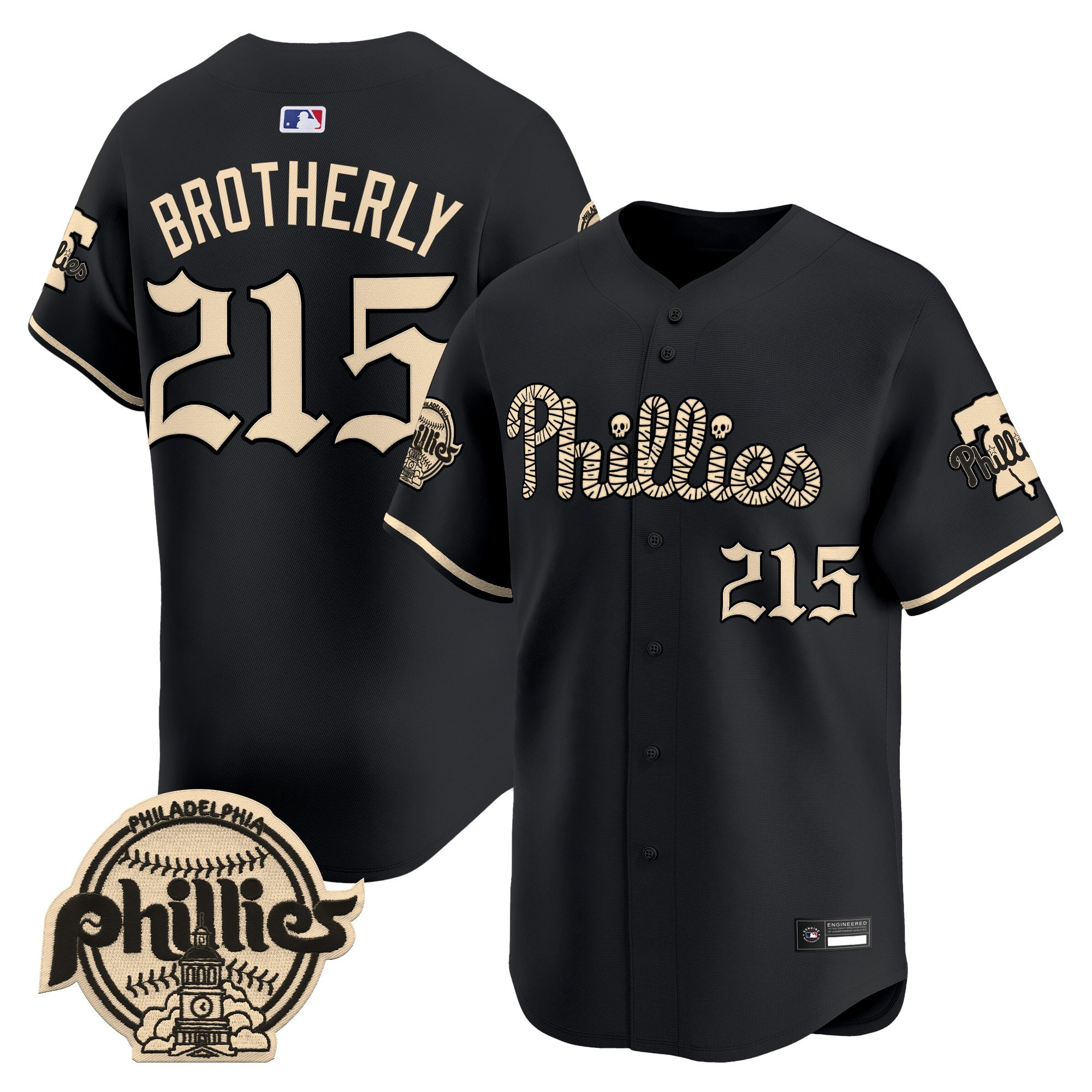 Philadelphia Phillies 'Halloween Mummy Edition' Premier Limited Jersey - Stitched - Image 2