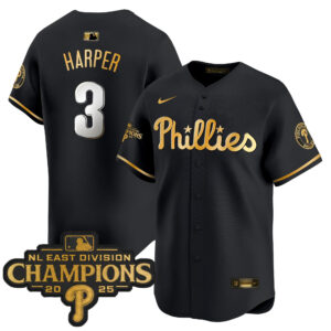 Men's Philadelphia Phillies 2025 NL East Division Champions Patch Vapor Premier Limited Jersey - All Stitched