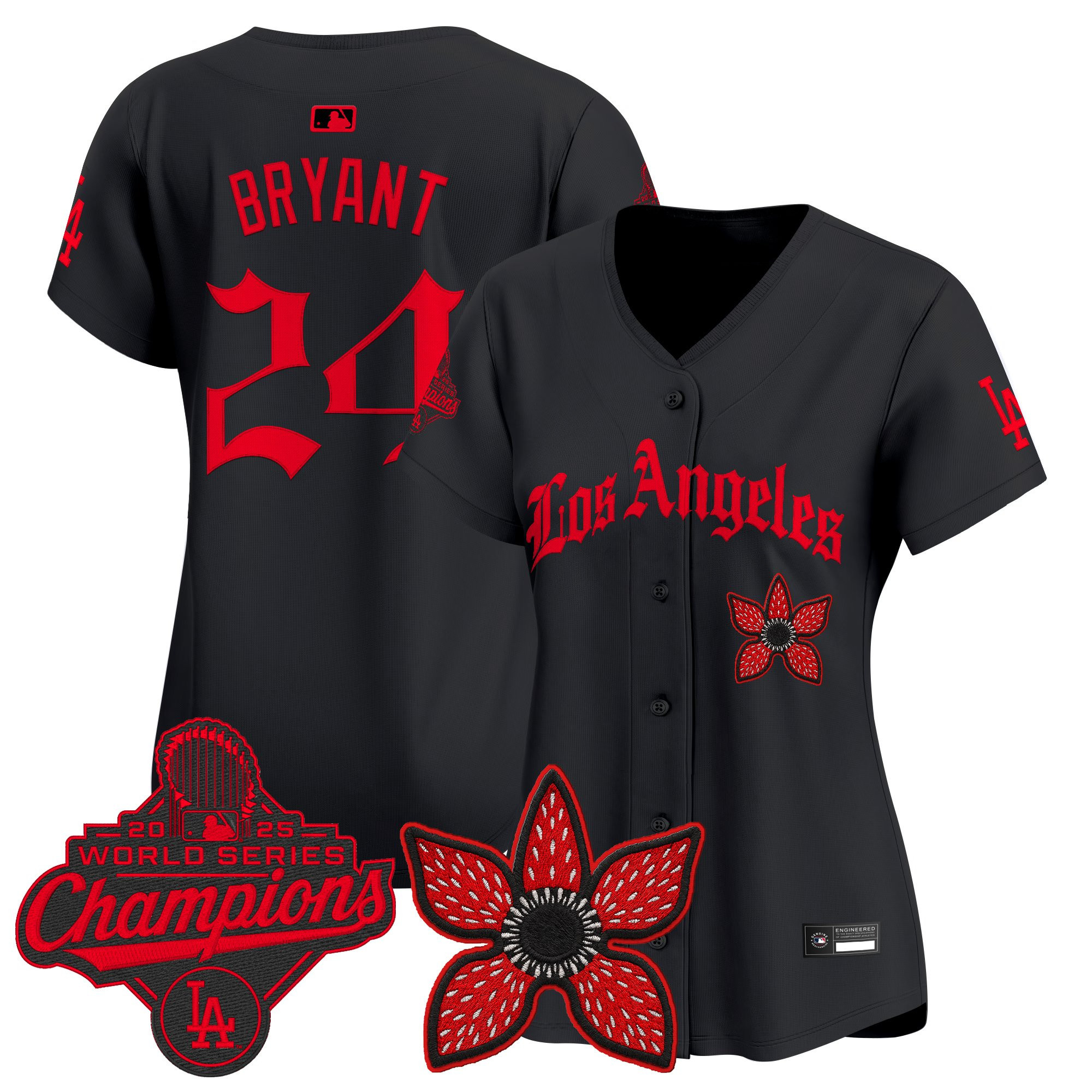 Dodgers 2025 World Series Champions x Stranger Things Vapor Premier Jersey - All Stitched - Image 21